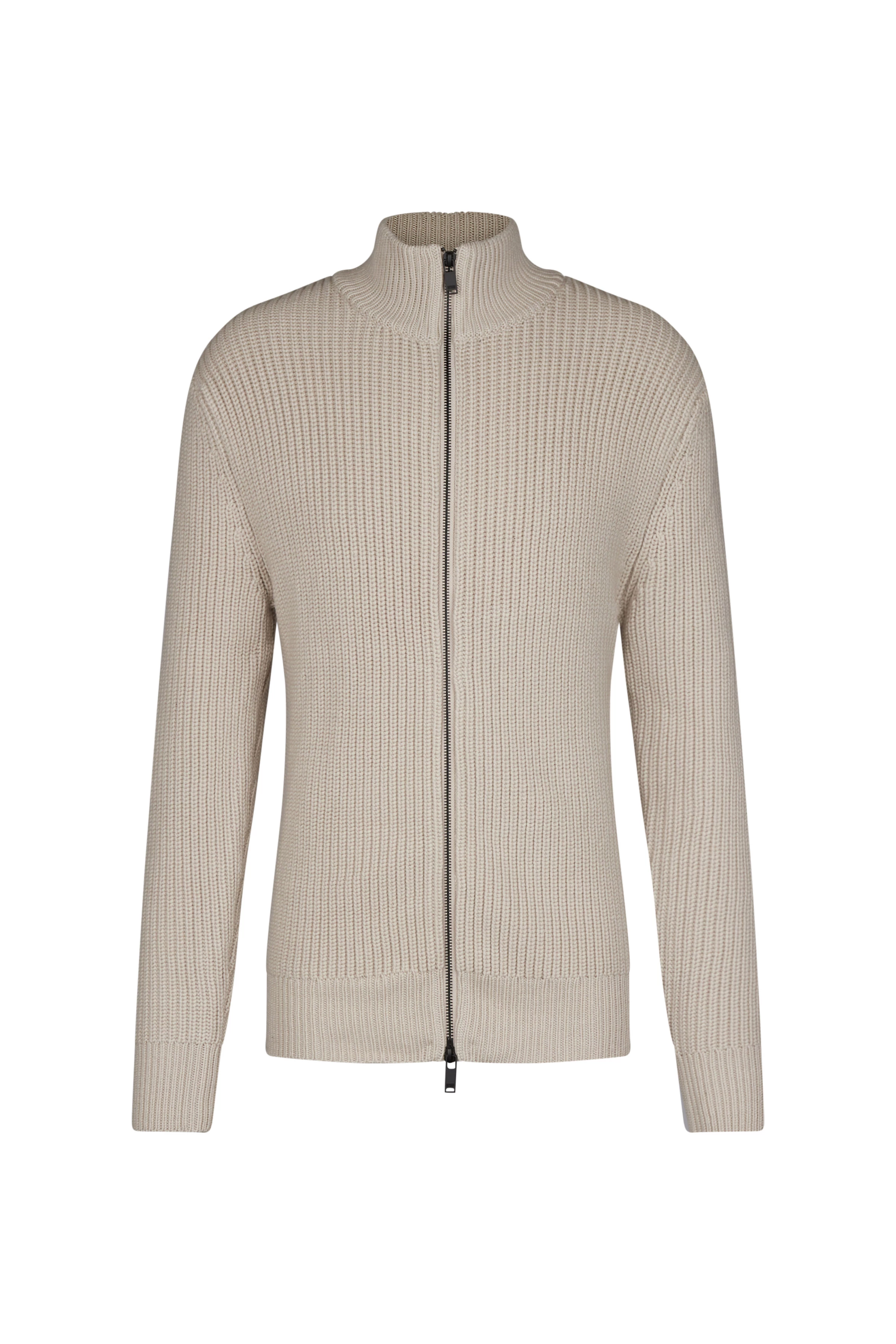 ANTONIO - Woll Strickjacke - Herren - beige - Freisteller Frontansicht