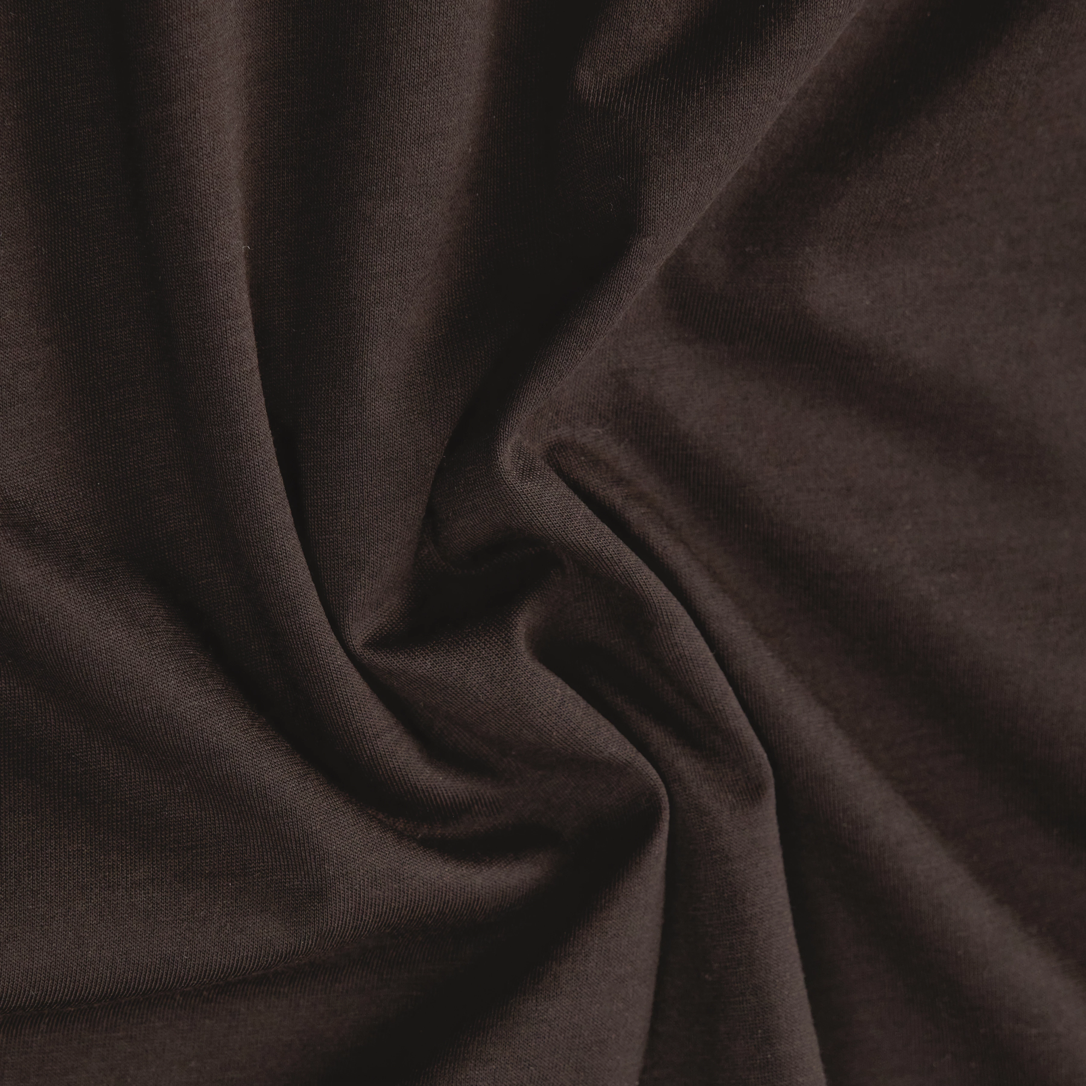 LOUIS - T-shirt with button placket in blended cotton modal - men - brown - Materialbild (B2C)