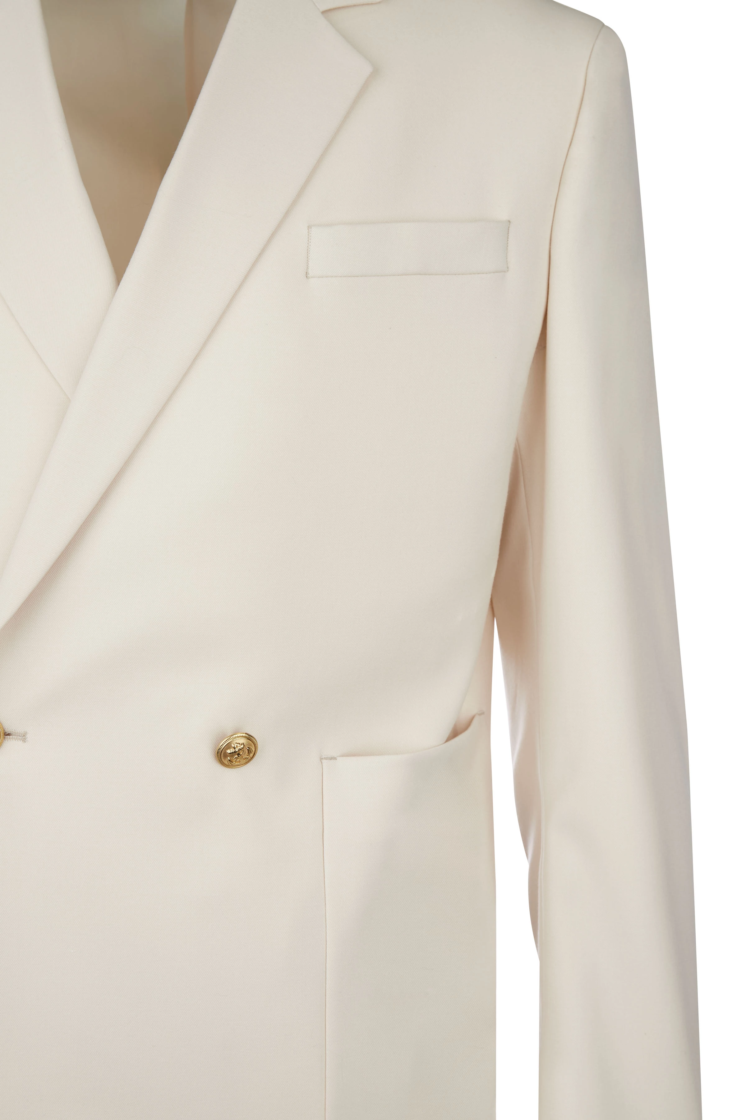 EKBY - Flanell Doppelreiher - Herren - off white - Freisteller Detailansicht