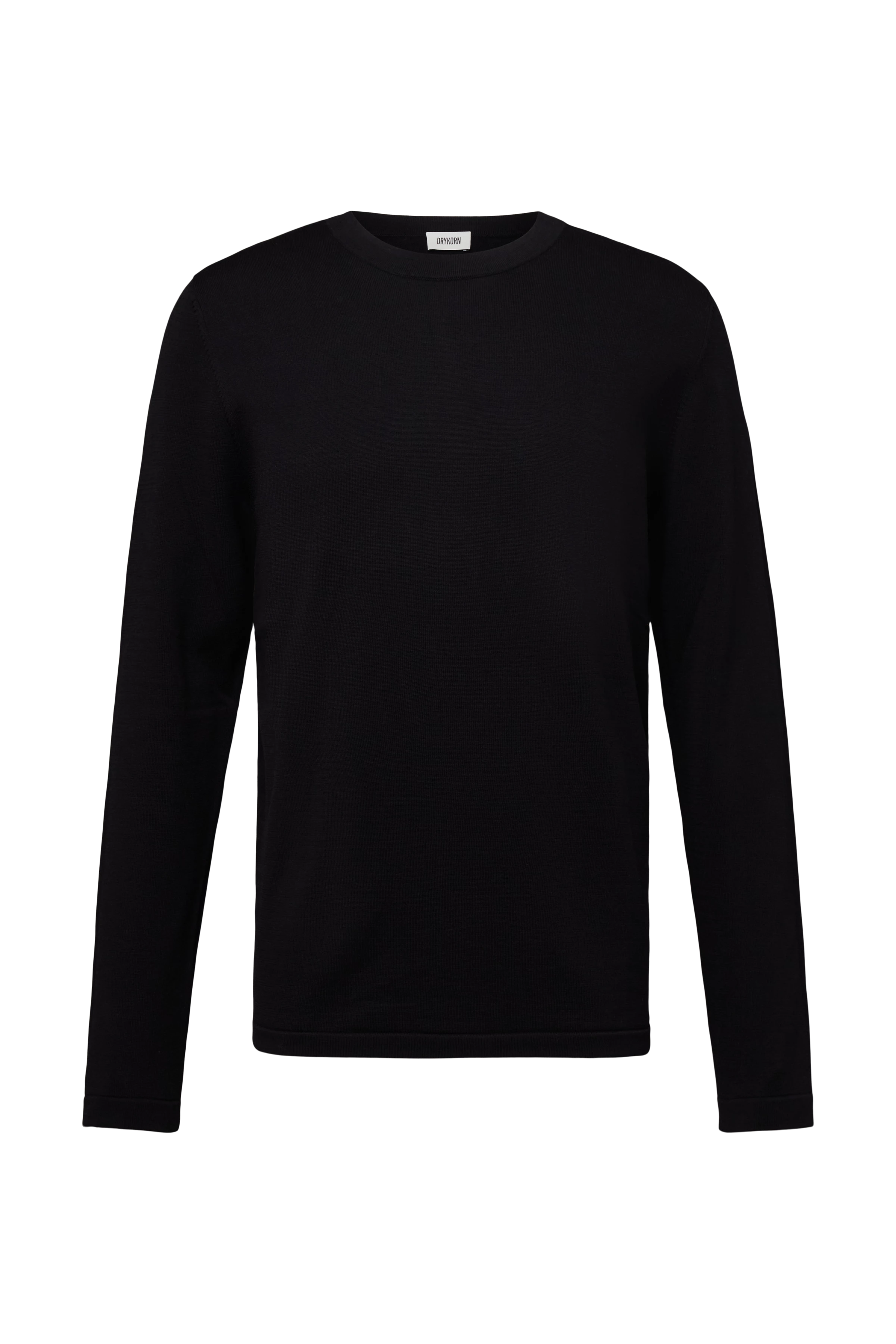 IRMINO - Long sleeve in pure cotton - men - black - Freisteller Frontansicht
