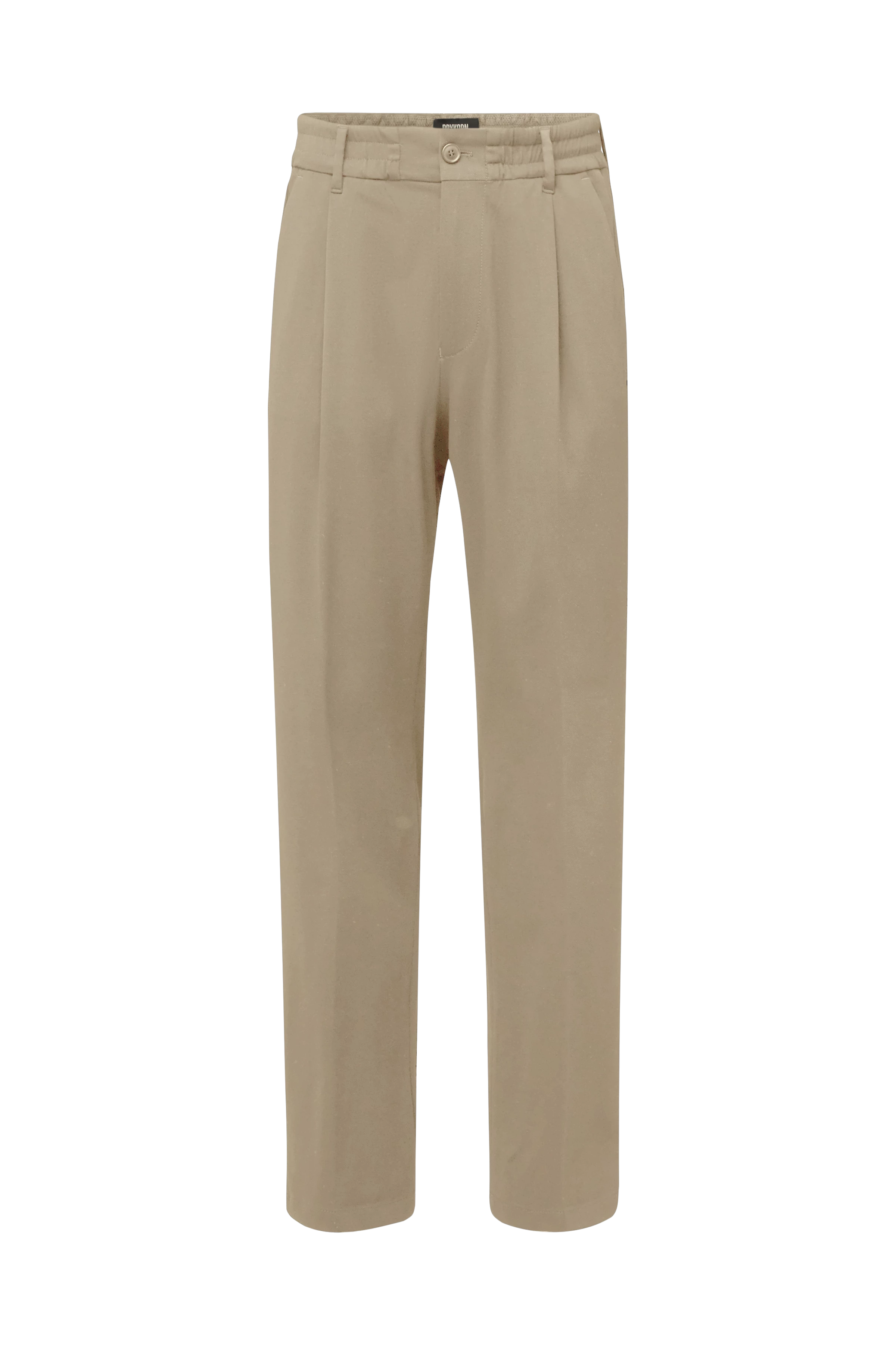 CHASY_RGLR - Casual Hose mit Bundfalte in Nylon-Jersey - Herren - braun - Freisteller Frontansicht