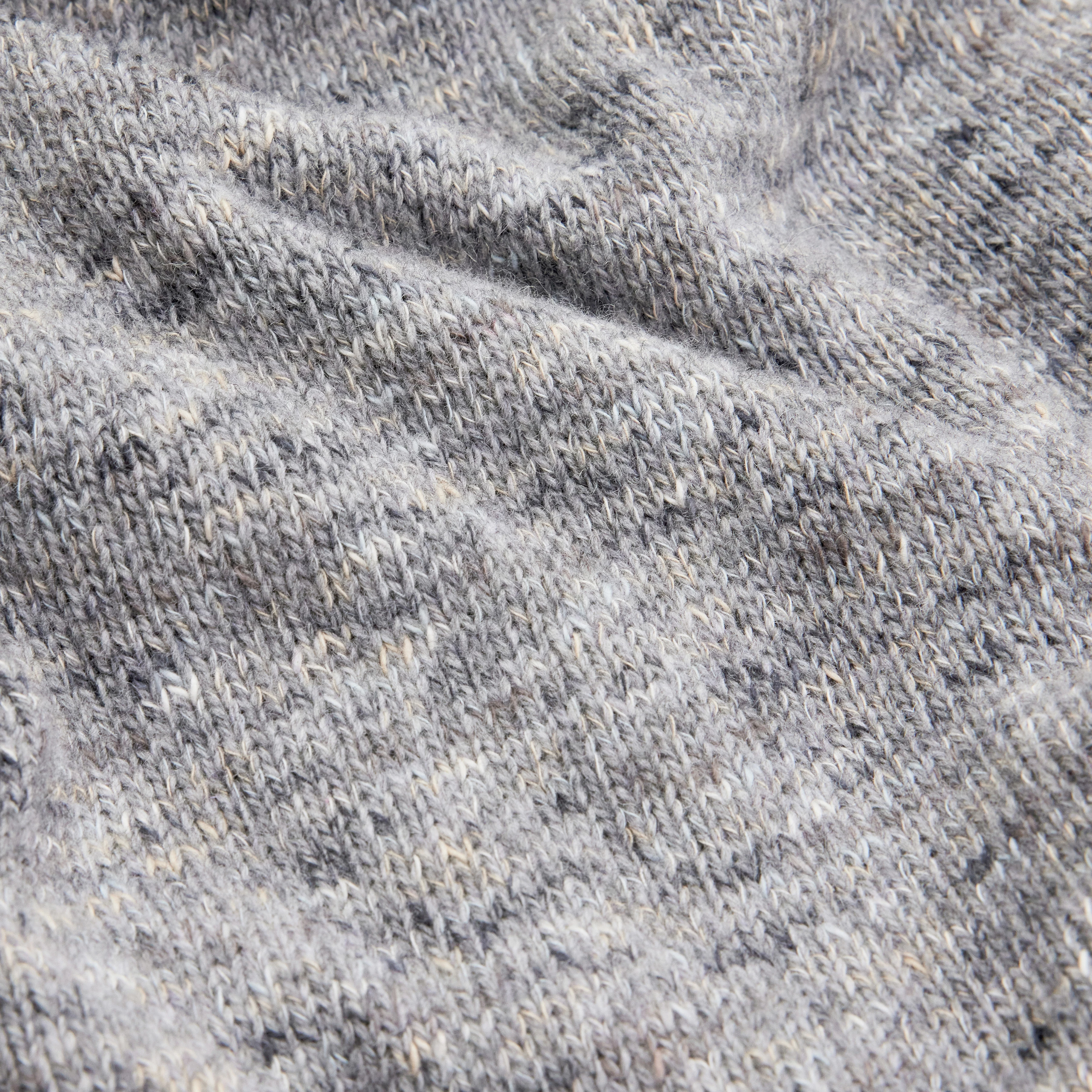 IMENY - Short sweater in wool-cotton blend - women - grey - Materialbild (B2C)