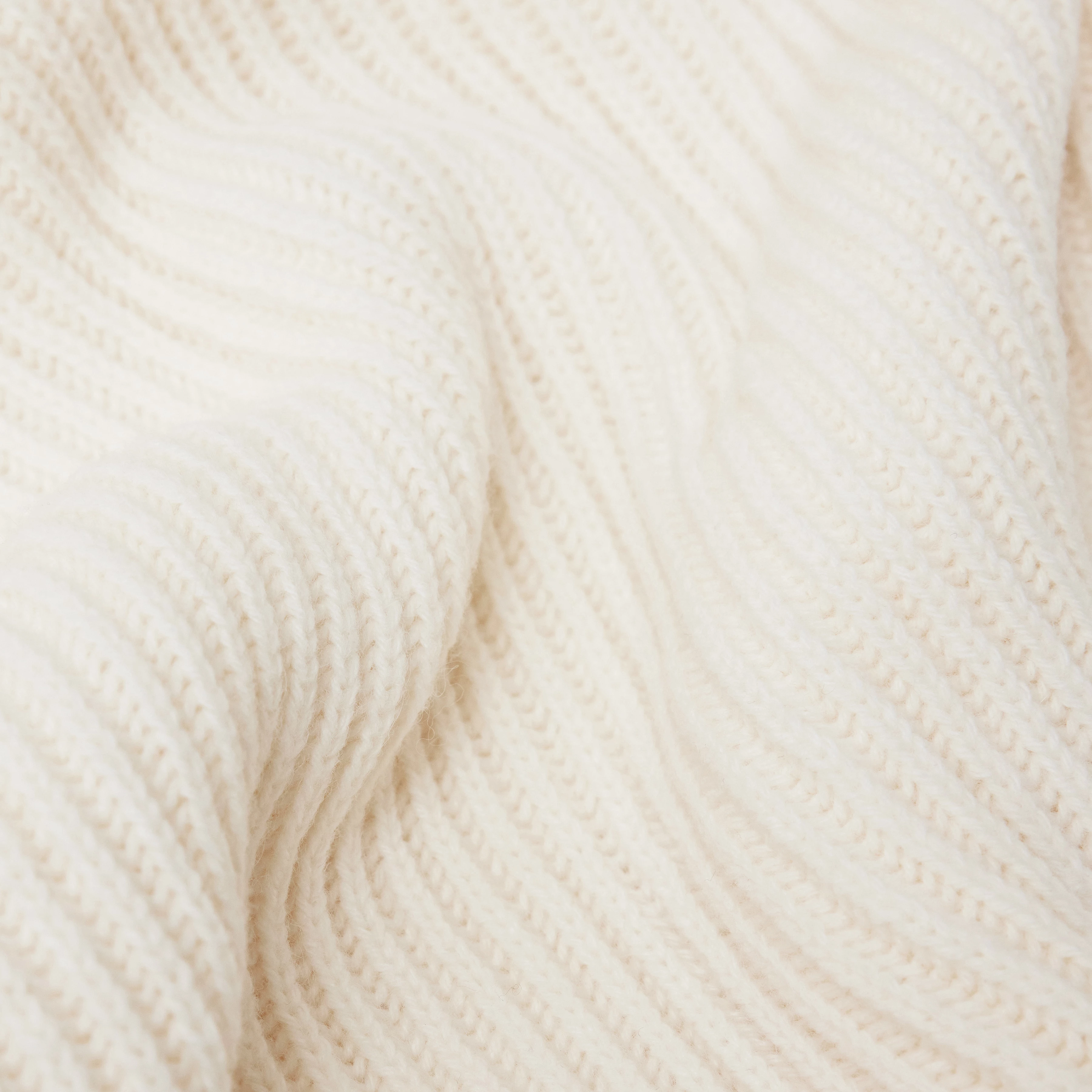 ARWEN - Roll neck jumper in wool and alpaca blend - women - off white - Materialbild (B2C)