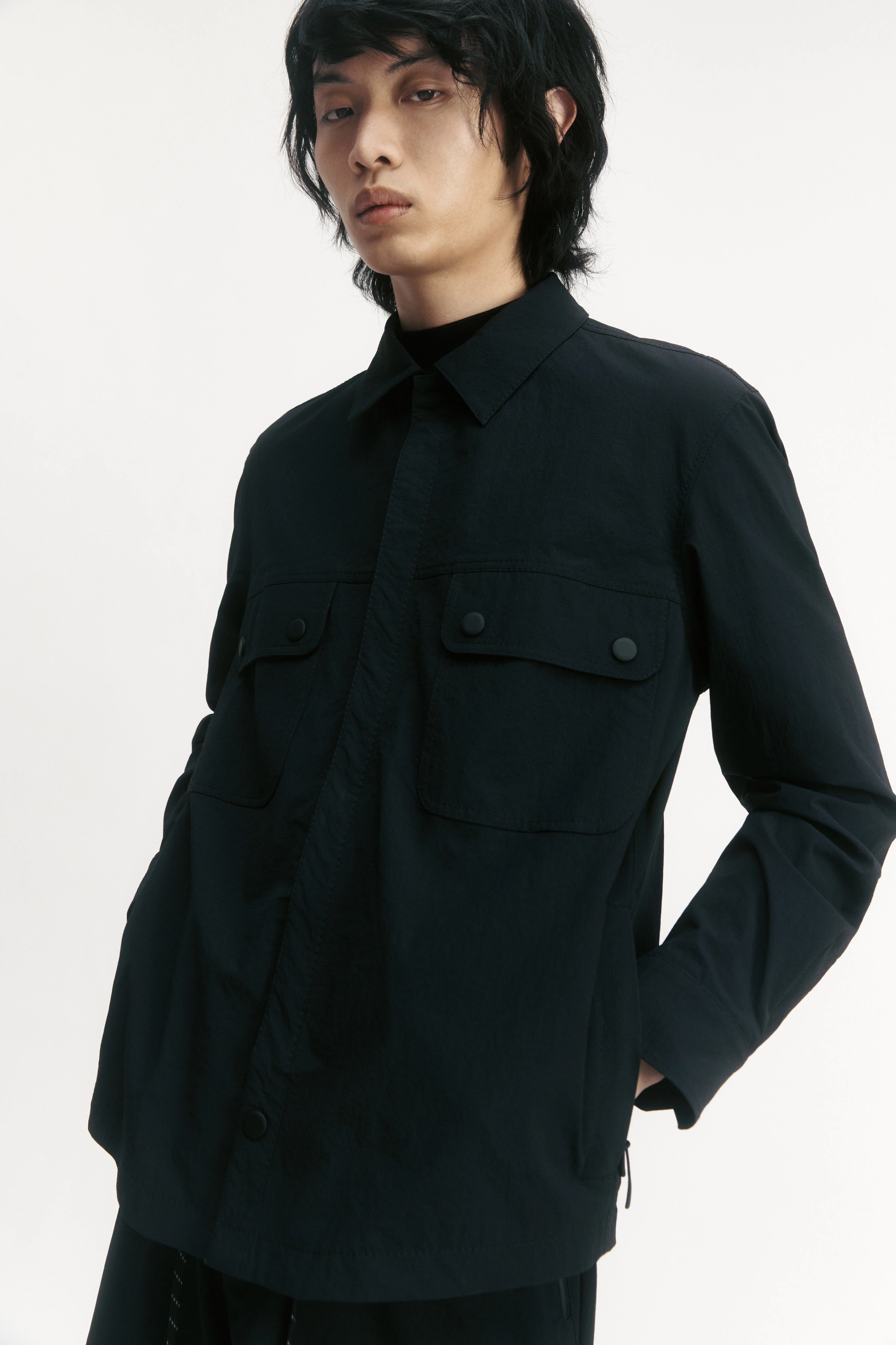 SELEDO_ROSE - technische Overshirtjacke - Herren - schwarz - Frontansicht