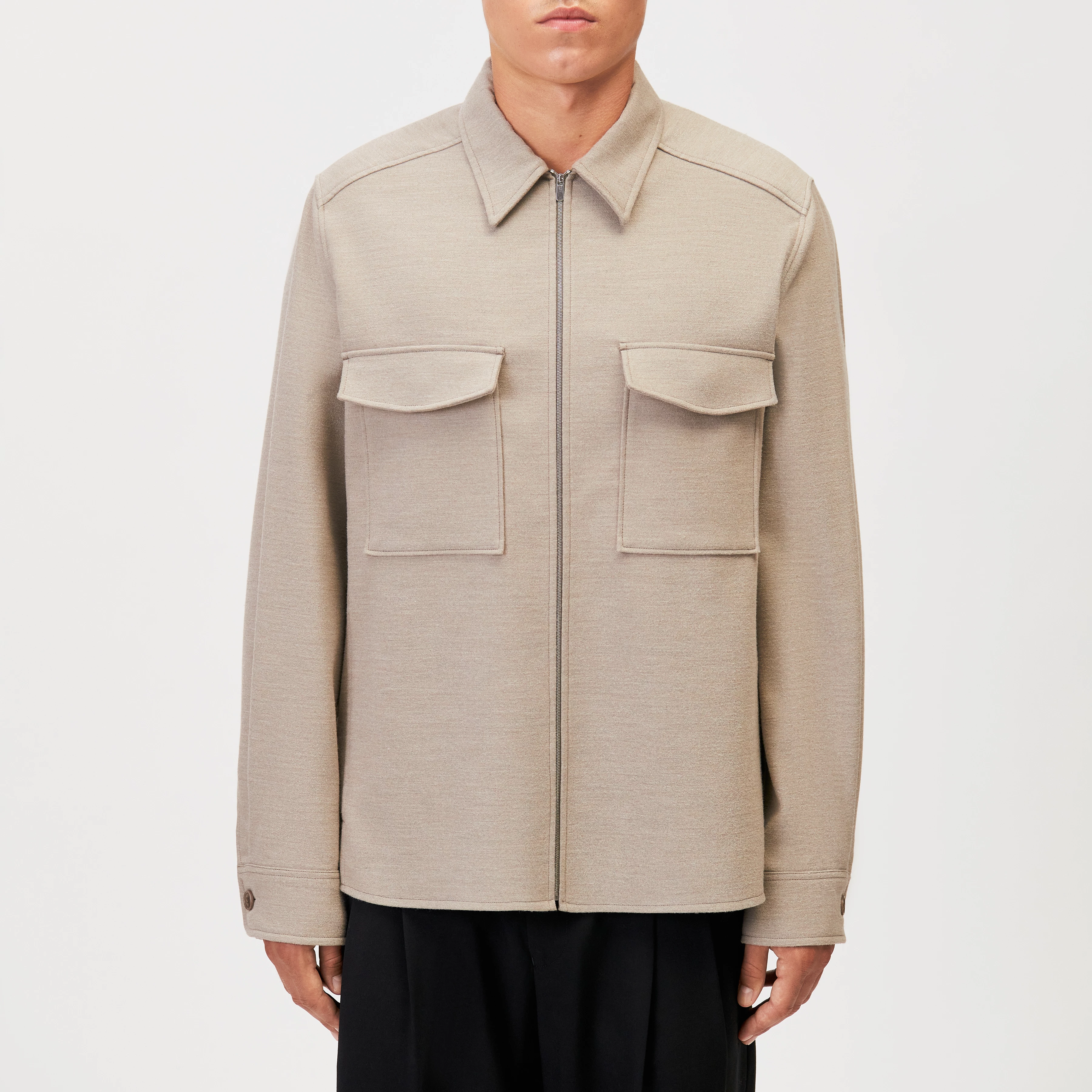 GUNRAY_Z - Relaxed Fit Overshirt mit Reißverschluss - Herren - braun - Frontansicht