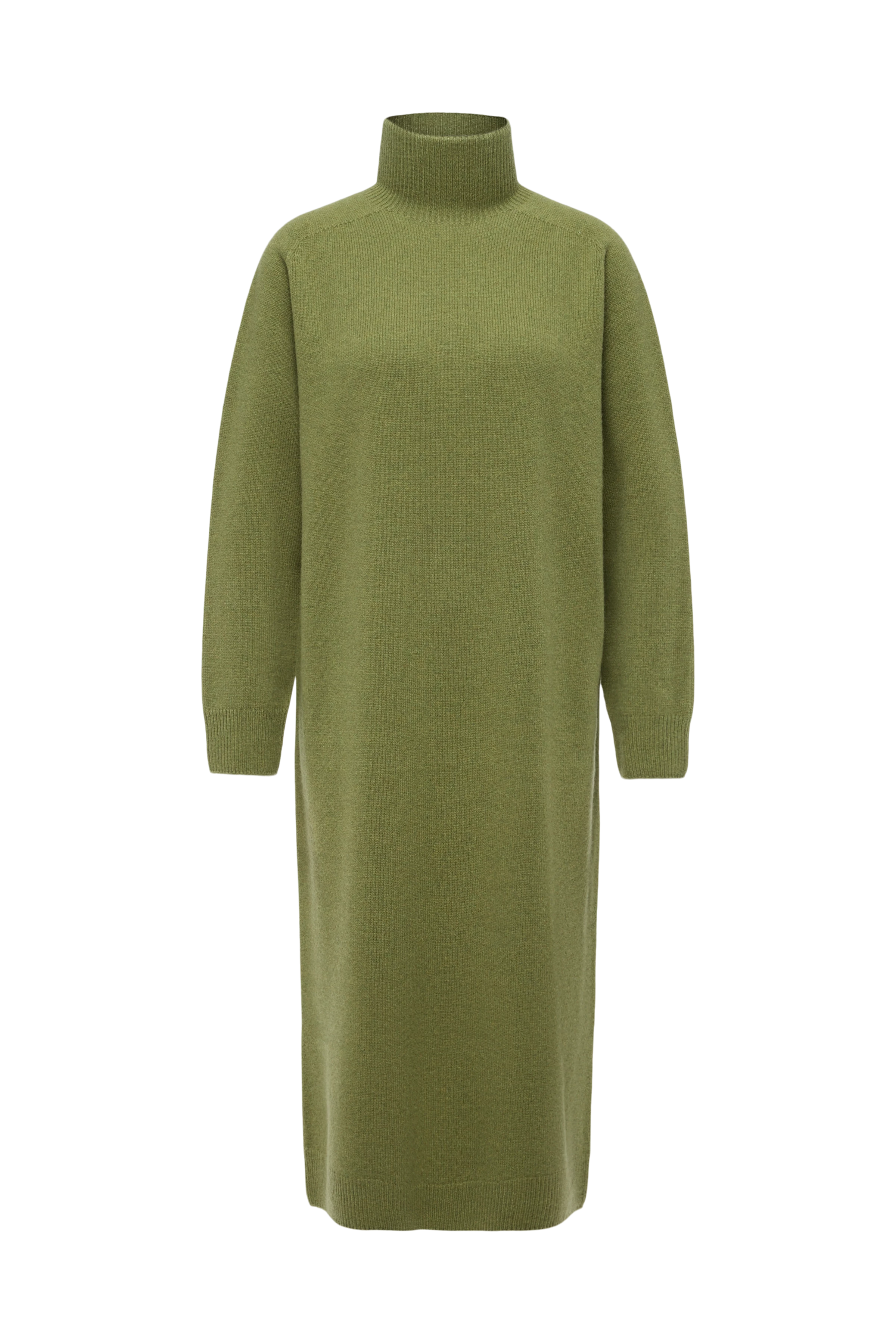 ALINOY - Strickkleid in Schurwolle - Damen - grün - Freisteller Frontansicht