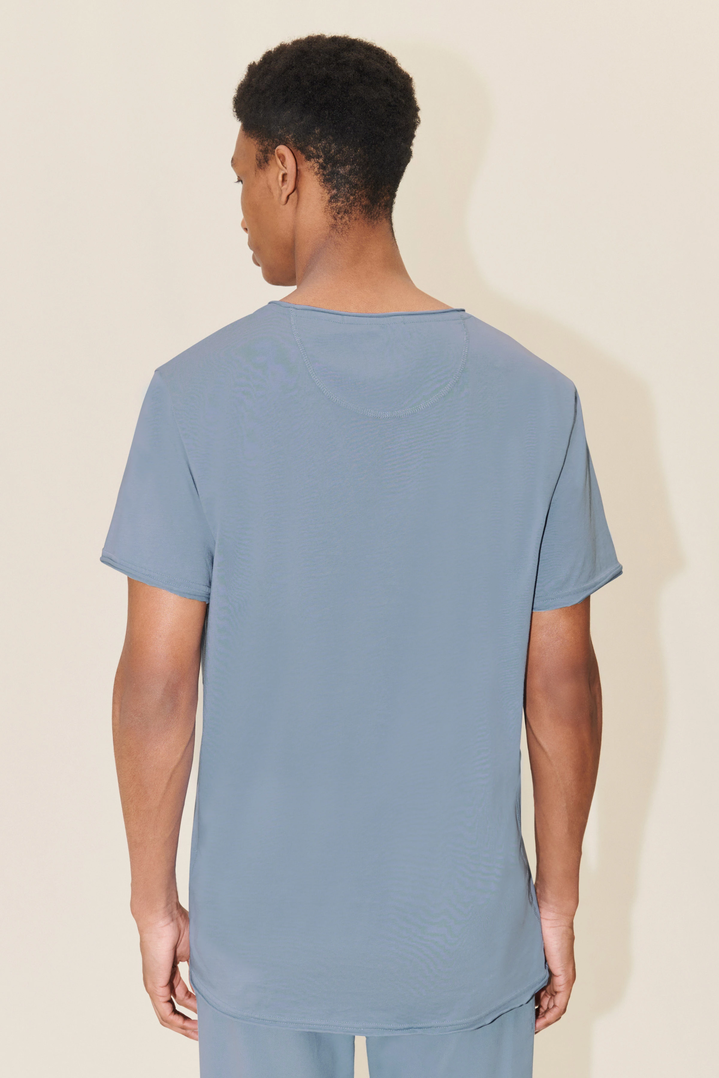 KENDRICK - Lockeres T-Shirt aus Baumwolle - Herren - blau - Rückansicht