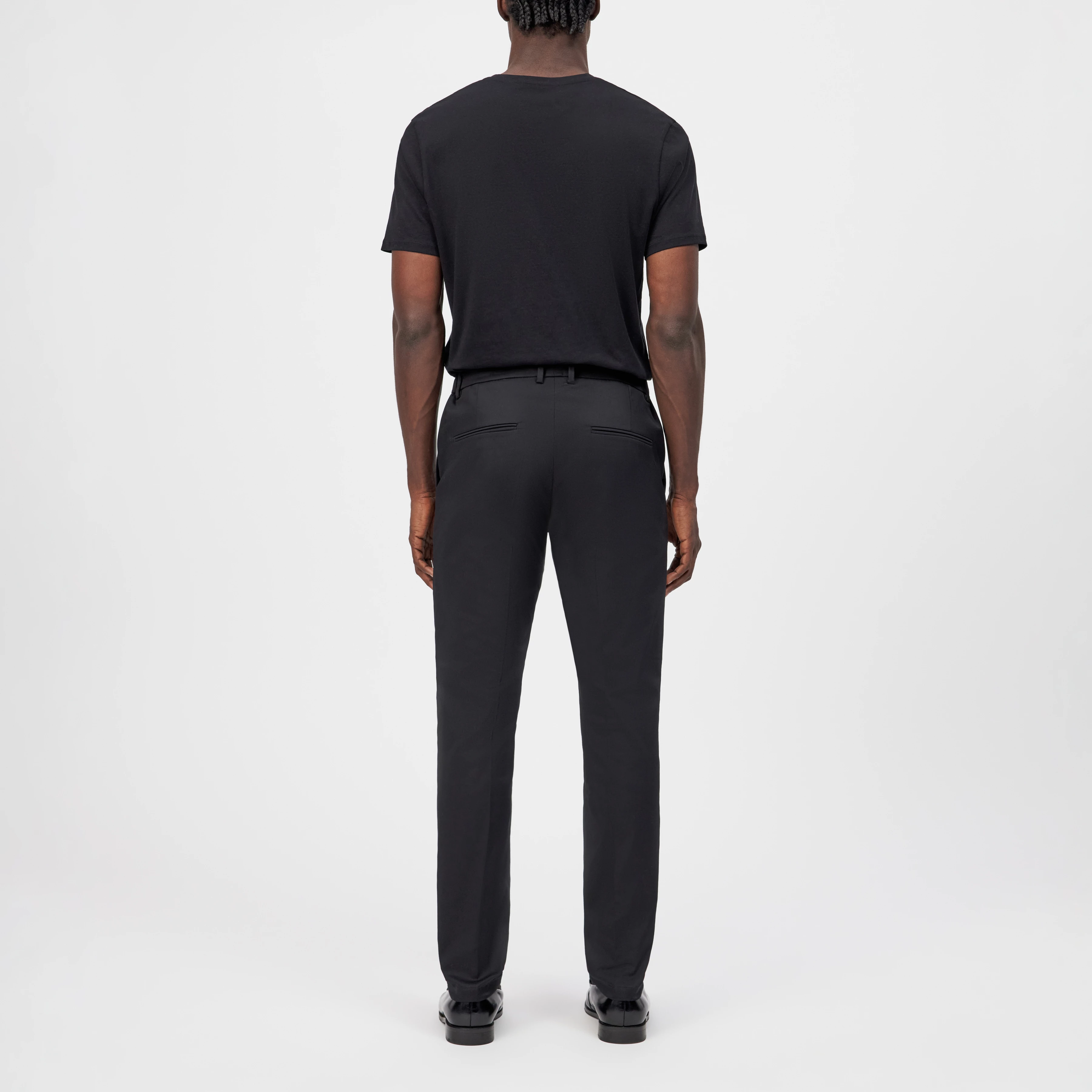 AJEND - Pantalon confectionné en gabardine de coton - men - noir - Rückansicht