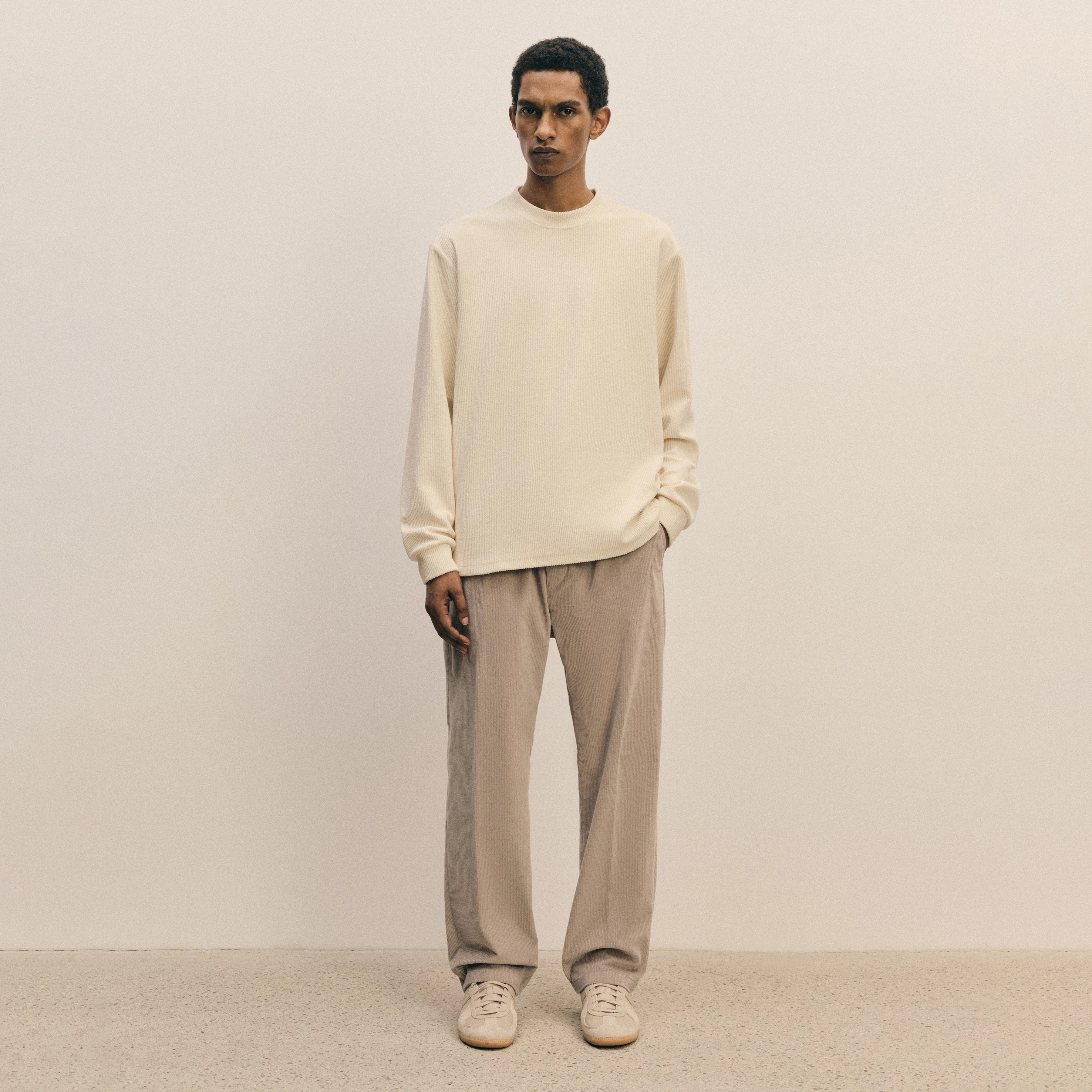 ACADO - Jog-Pants in Baumwoll-Cord - Herren - beige