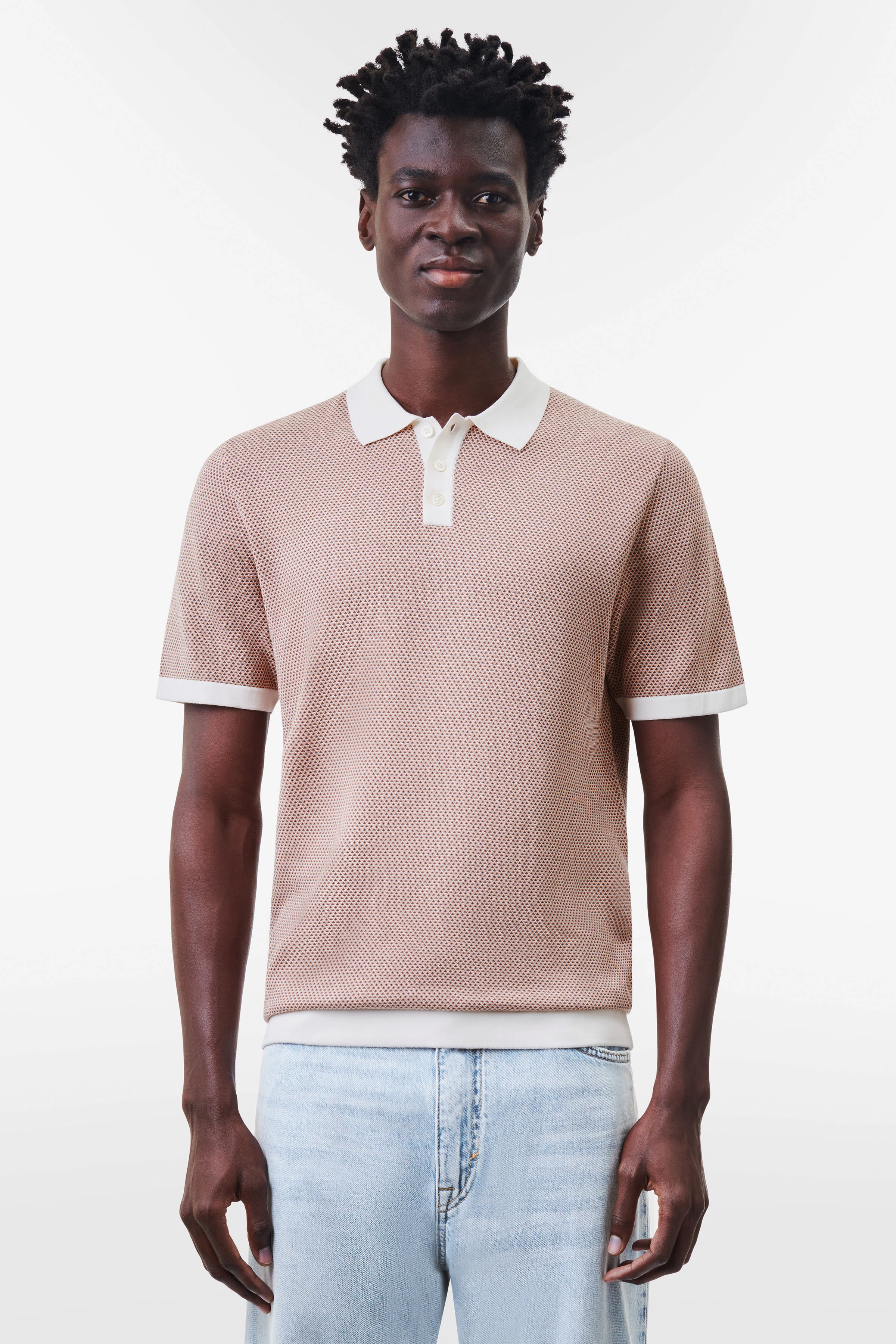 TRITON - Poloshirt in puur katoen - heren - oranje - Frontansicht