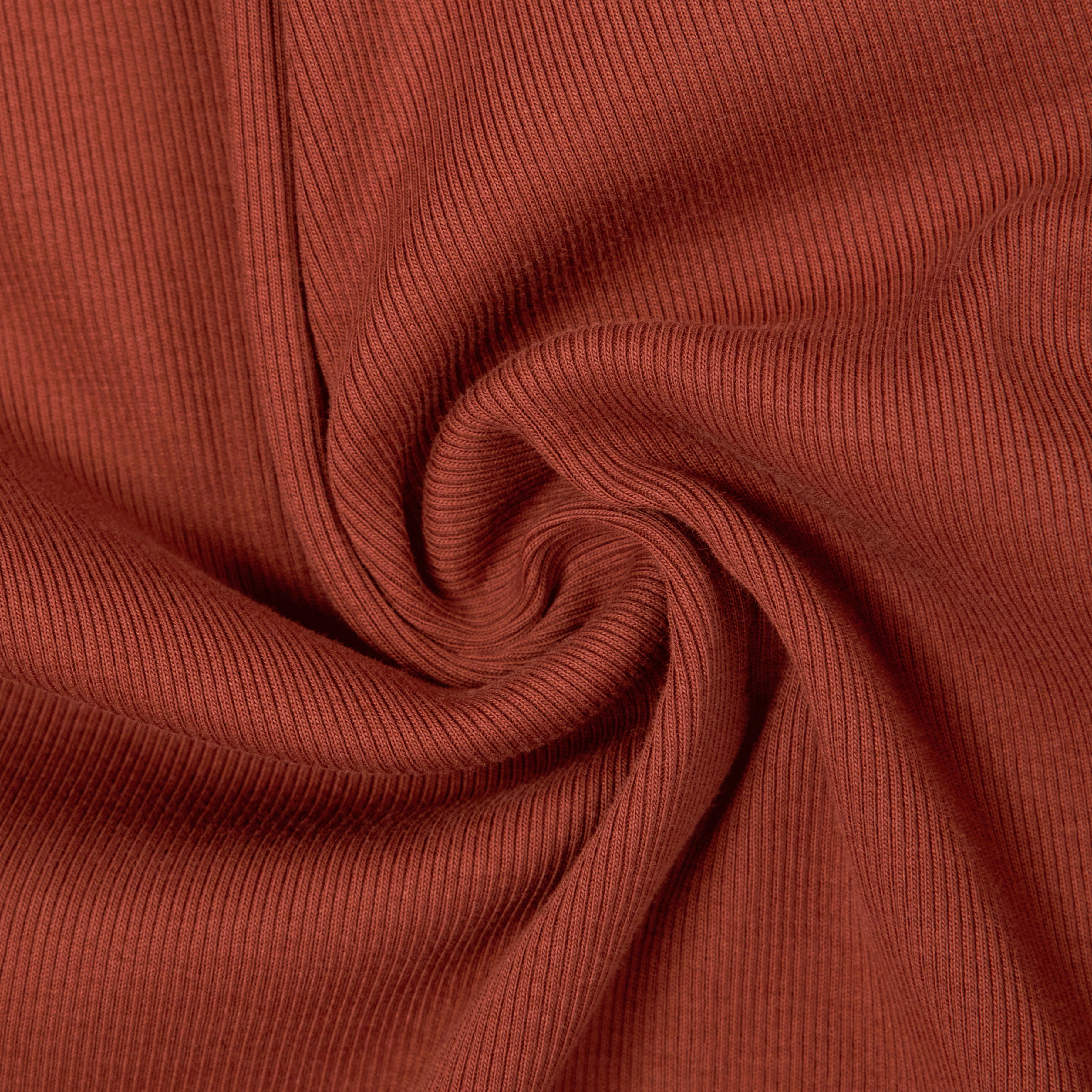 OLINA - Cotton ribbed crew neck tank top - women - red - Materialbild (B2C)