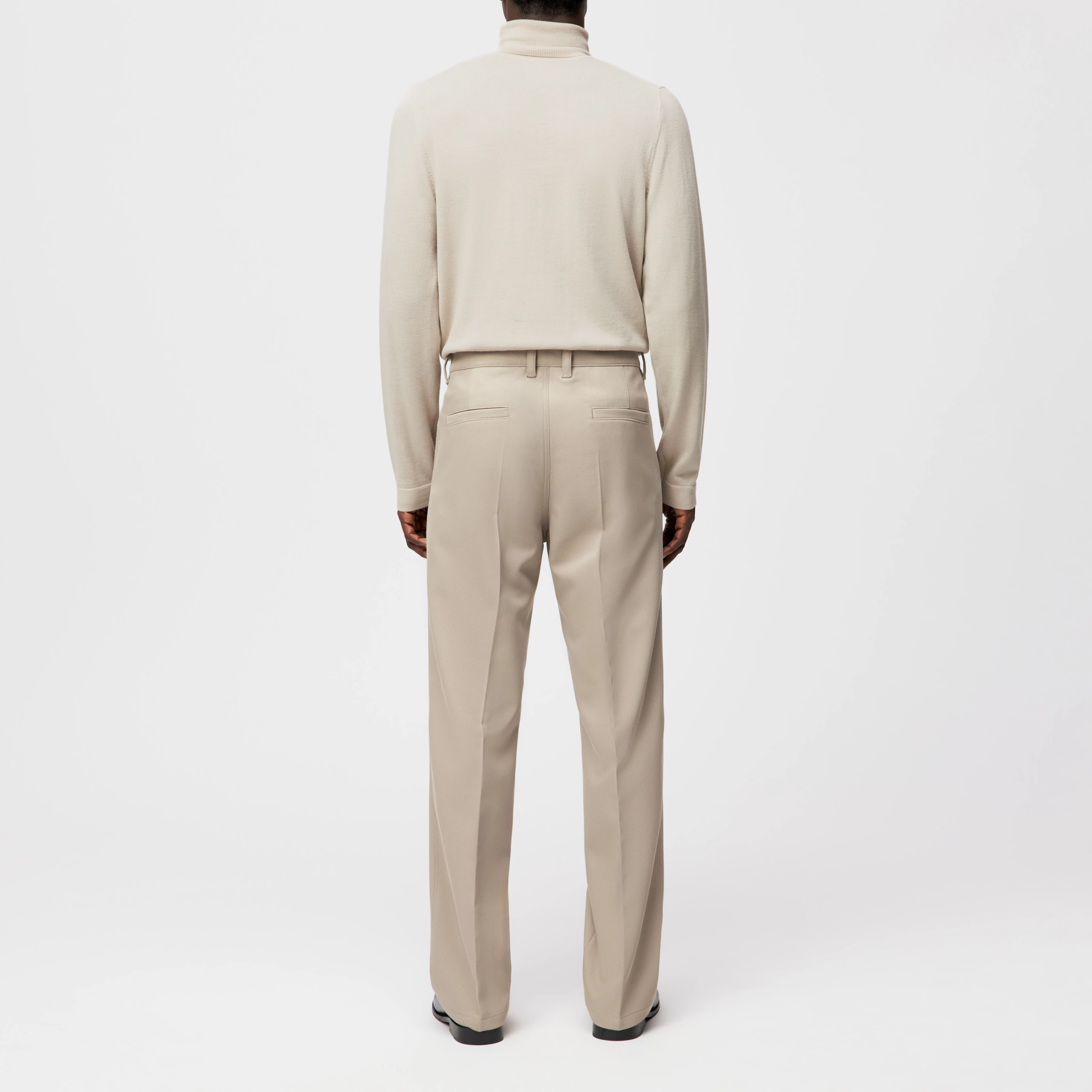 TAVIC - Moderne Chino in Viskose-Mix - Herren - beige - Rückansicht