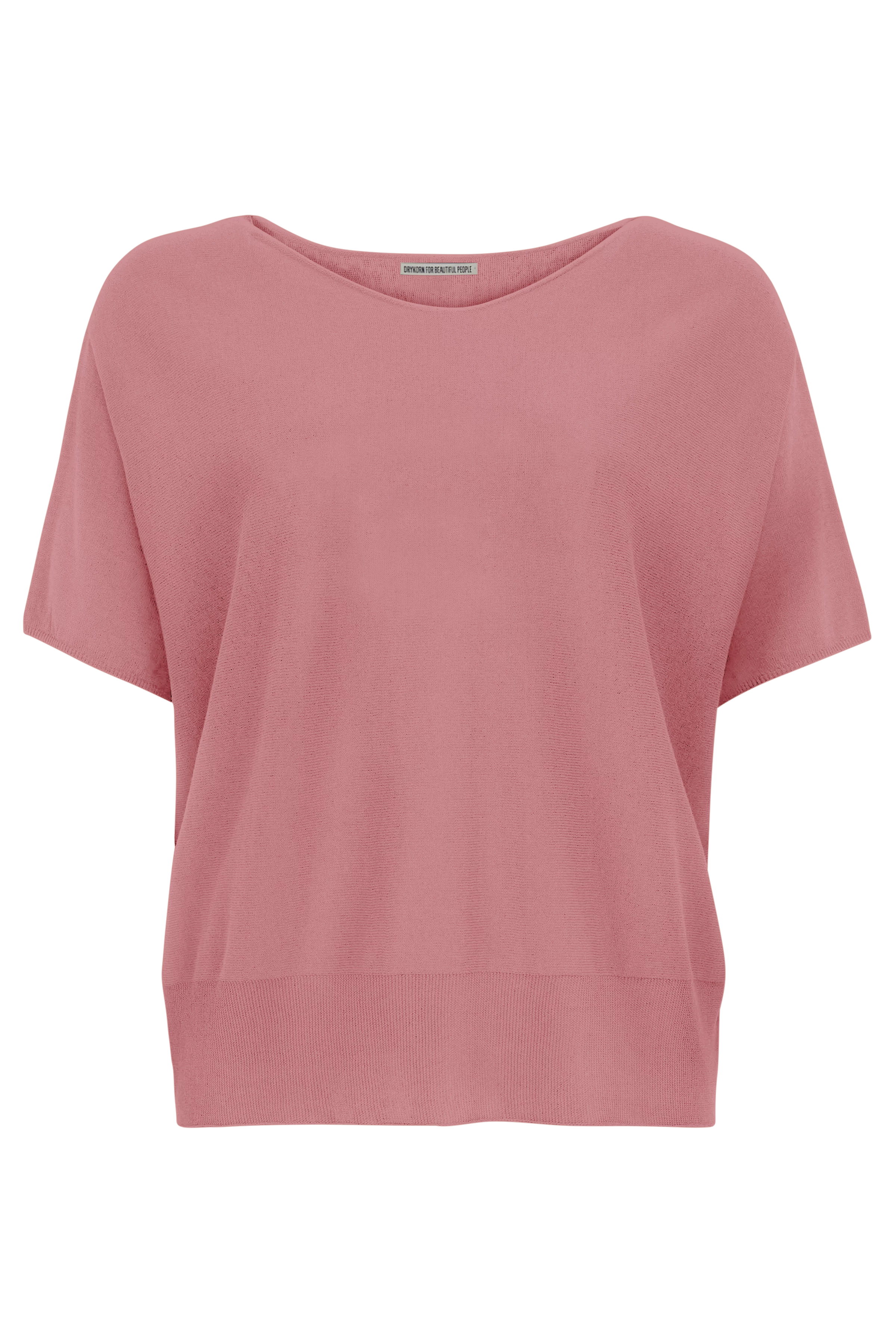 SOMELI - Strick-T-Shirt in Baumwoll-Crêpe - Damen - rosa - Freisteller Frontansicht
