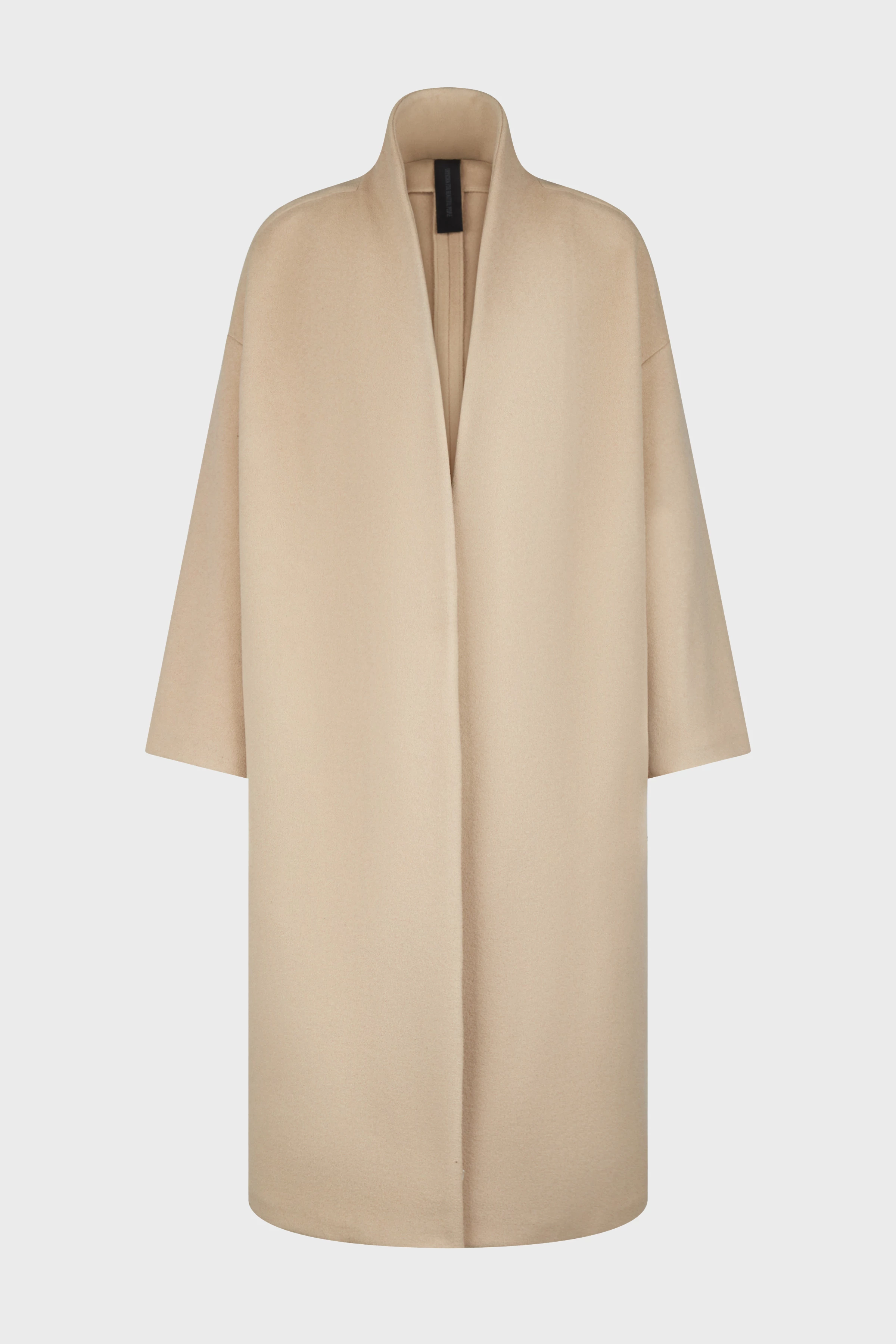 BAUPREY - Hüllenmantel in Wollflausch - Damen - beige - Freisteller Frontansicht