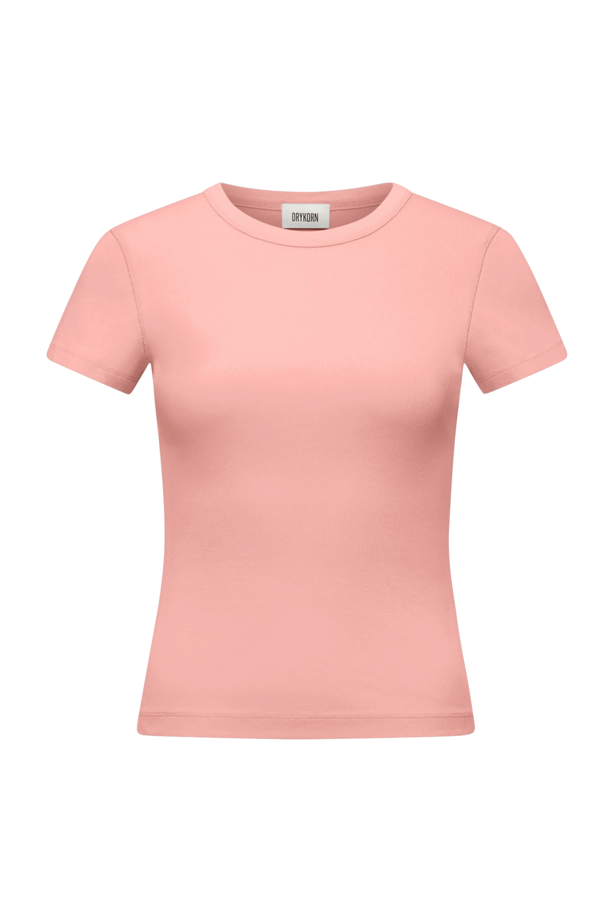 KOALE - Slim T-shirt in cotton rib - women - orange - Freisteller Frontansicht