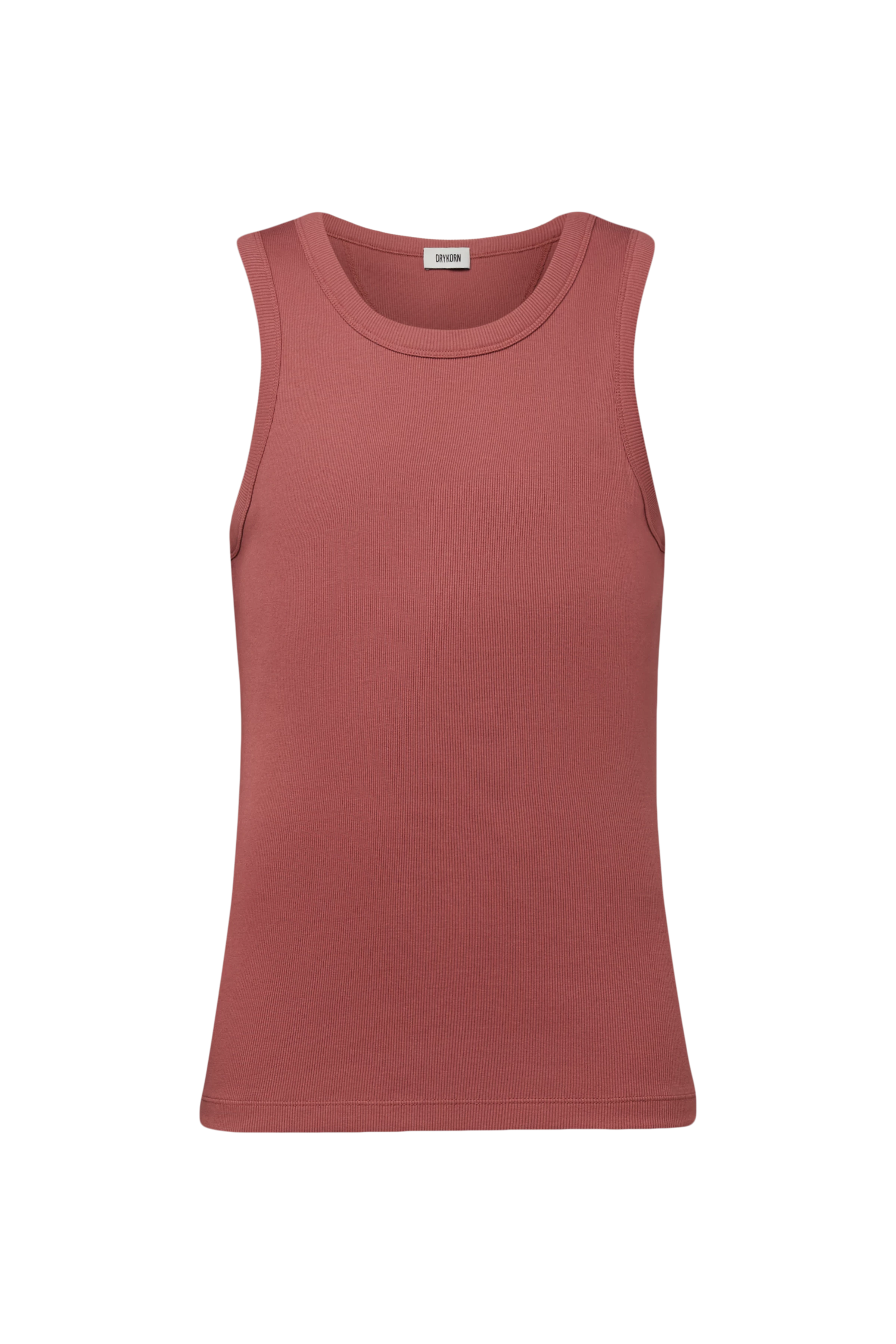 NATHAN - Bodyfitted ribtanktop van katoen - heren - oranje - Freisteller Frontansicht