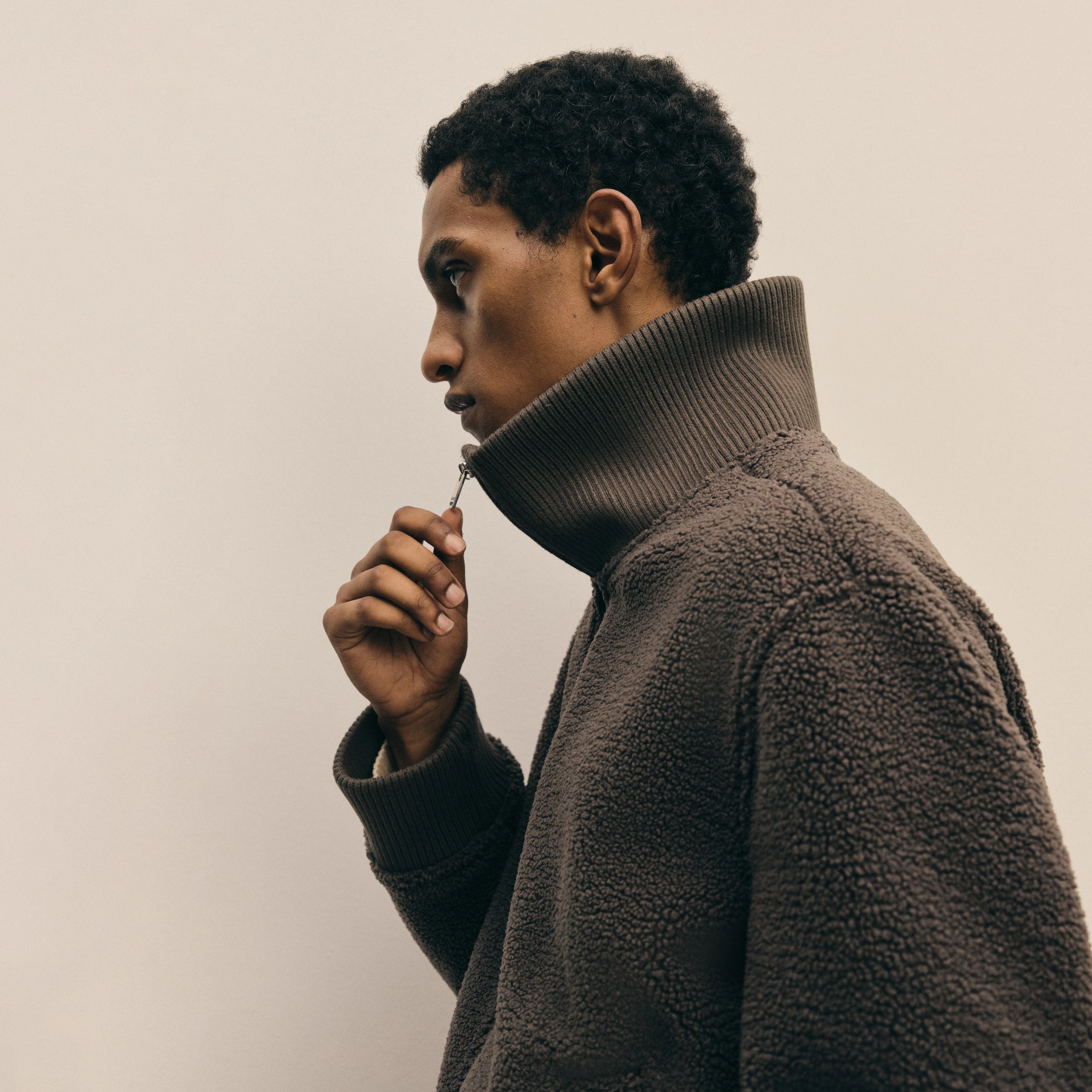 GRALON - Teddy Blouson Jacke in Fleece - Herren - grün