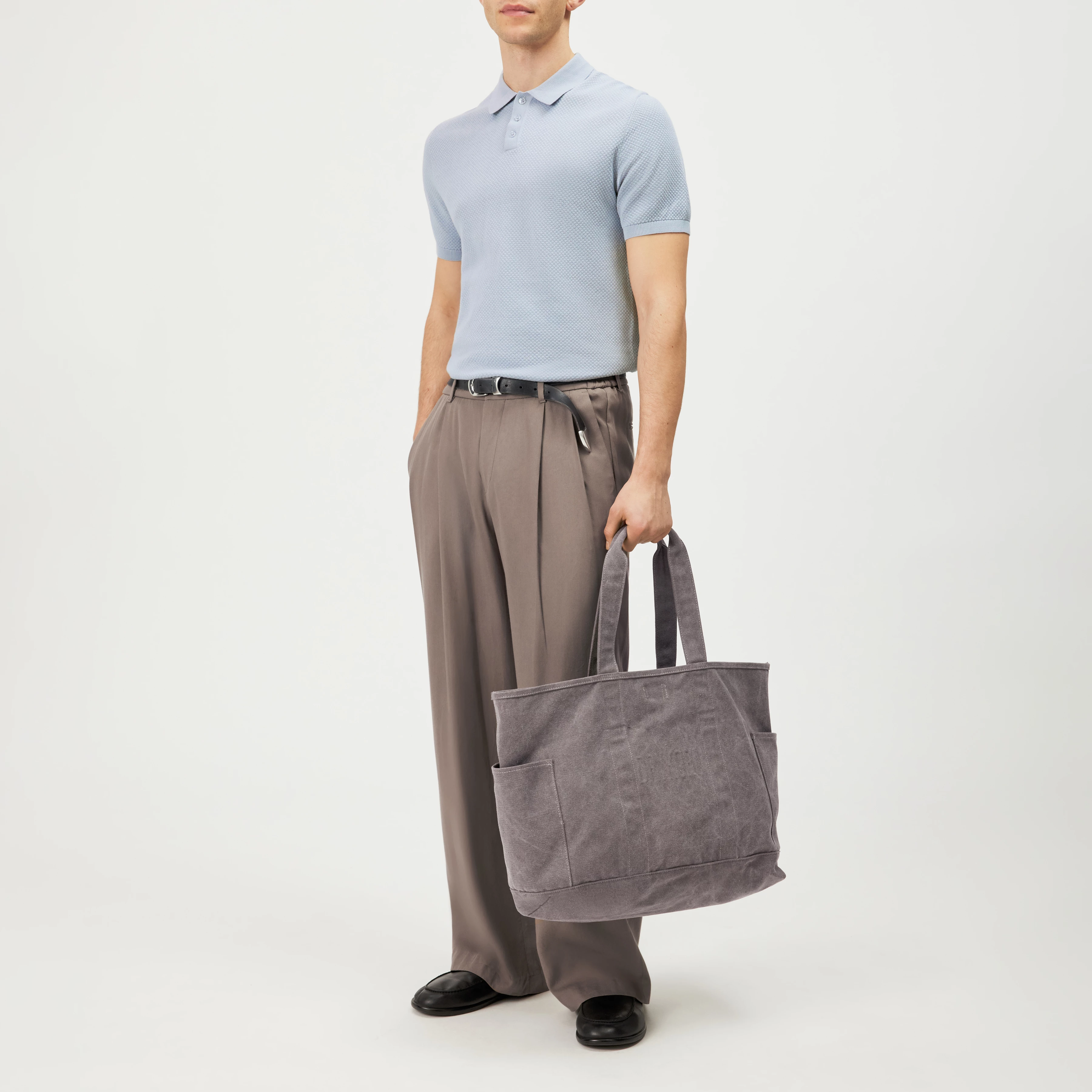 TRITON - Polo en coton - men - bleu - Ganzkörper-Frontansicht