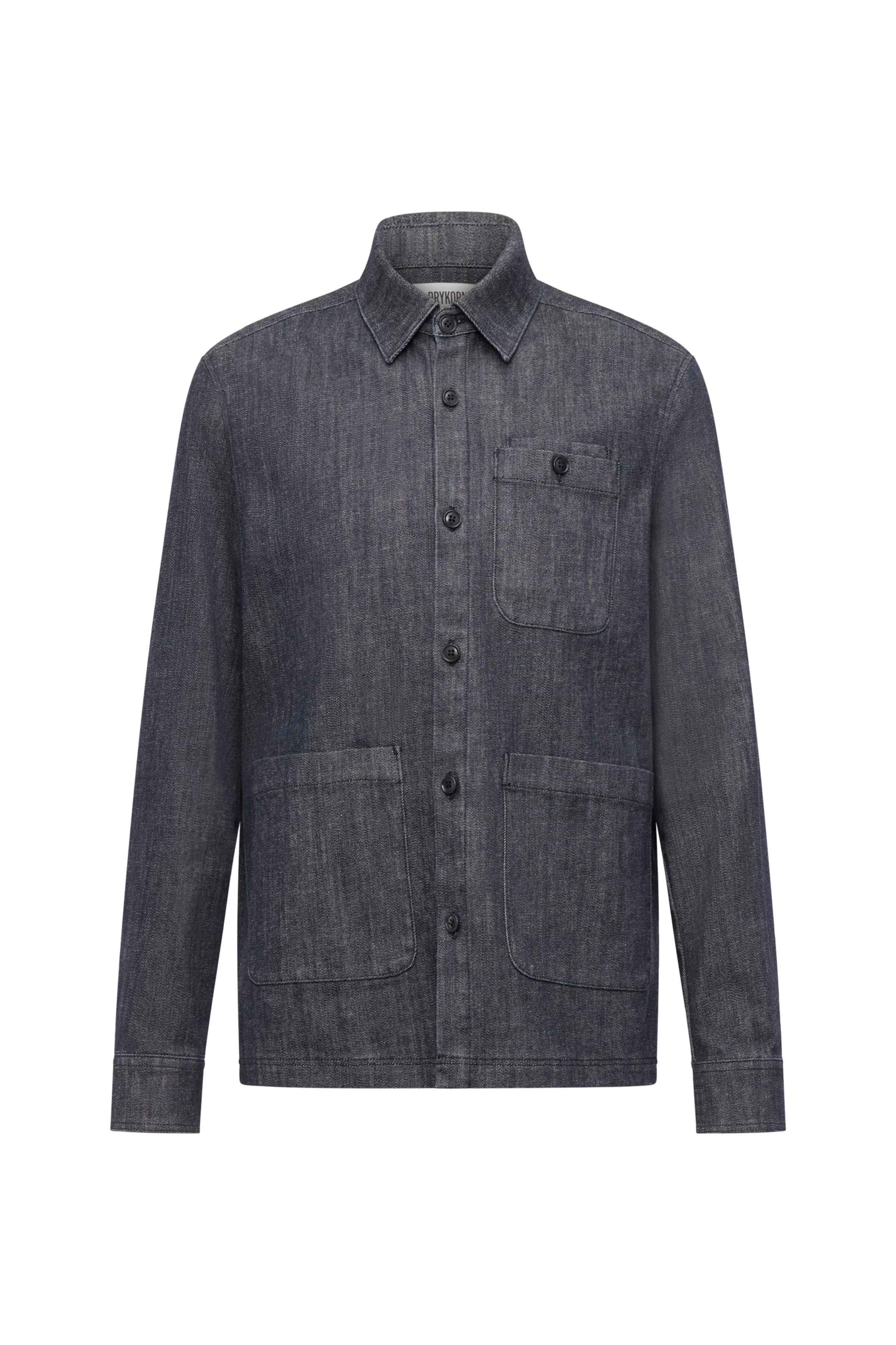 ZOMAC - Utility shirt in indigo denim - men - blue - Freisteller Frontansicht