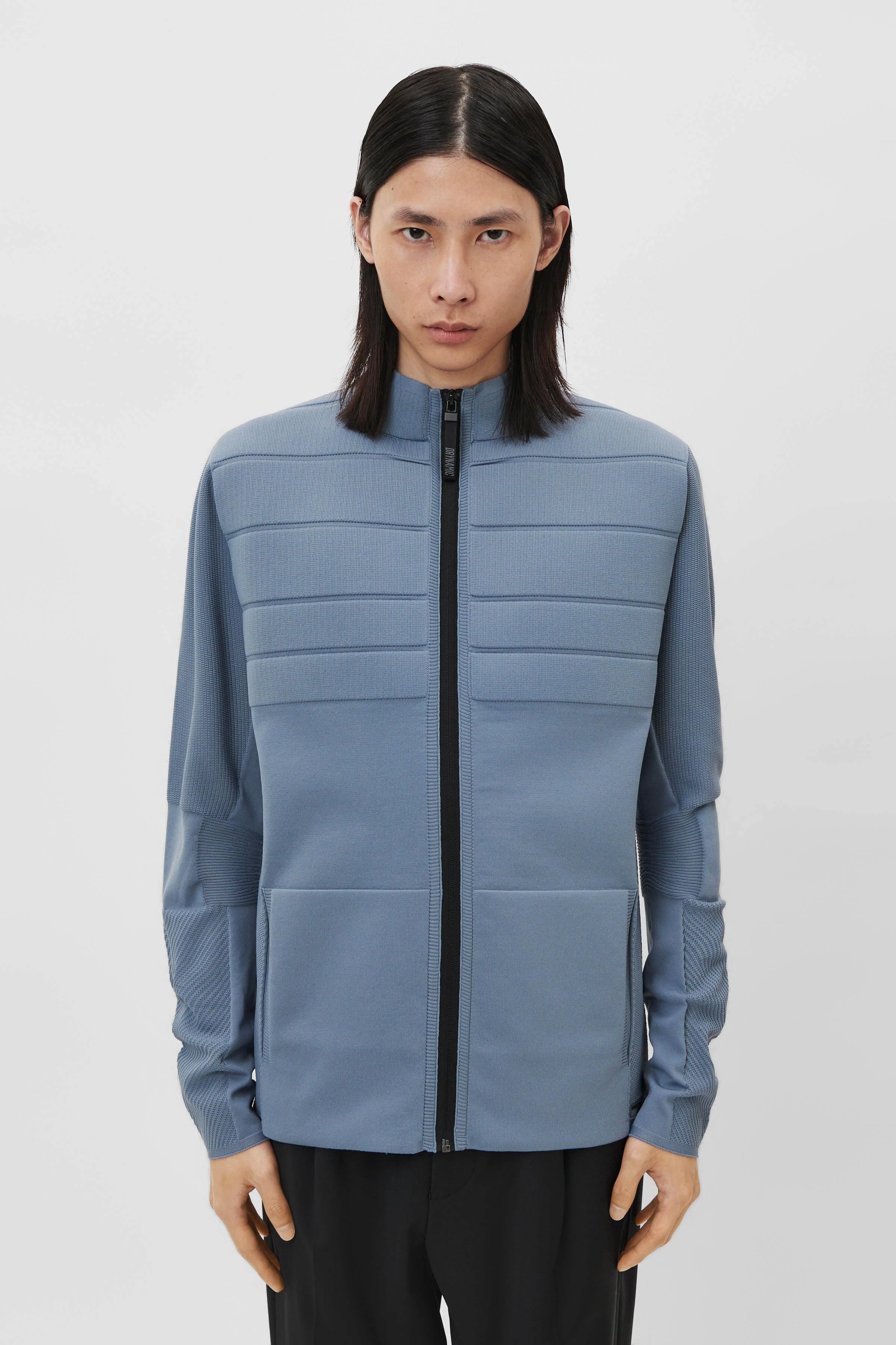 BRAXTEN - veste zippée sportive en tissu léger - men - bleu - Frontansicht