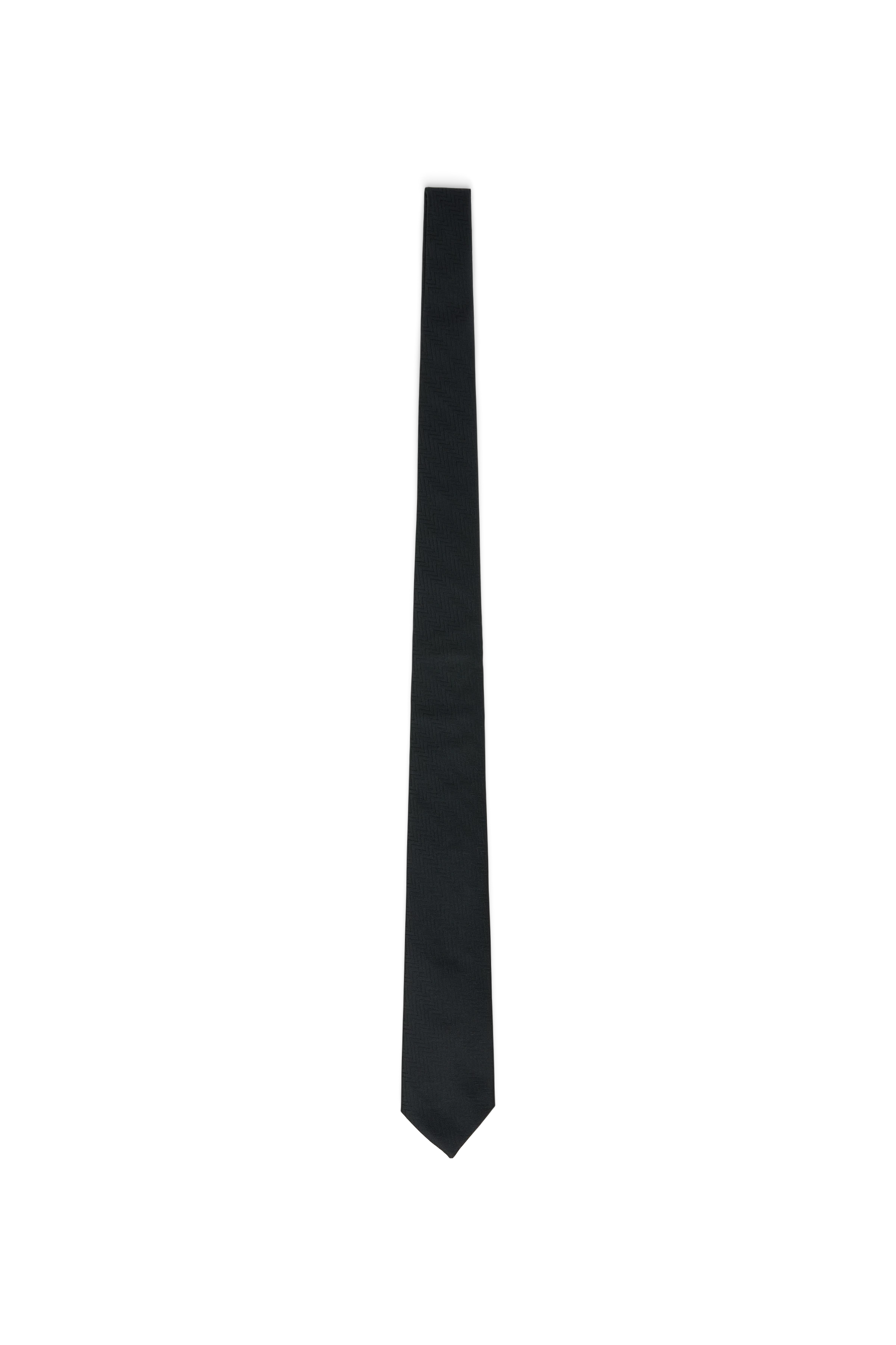 TIE_MODERN - Krawatte in Seide - Unisex - schwarz - Freisteller Rückansicht