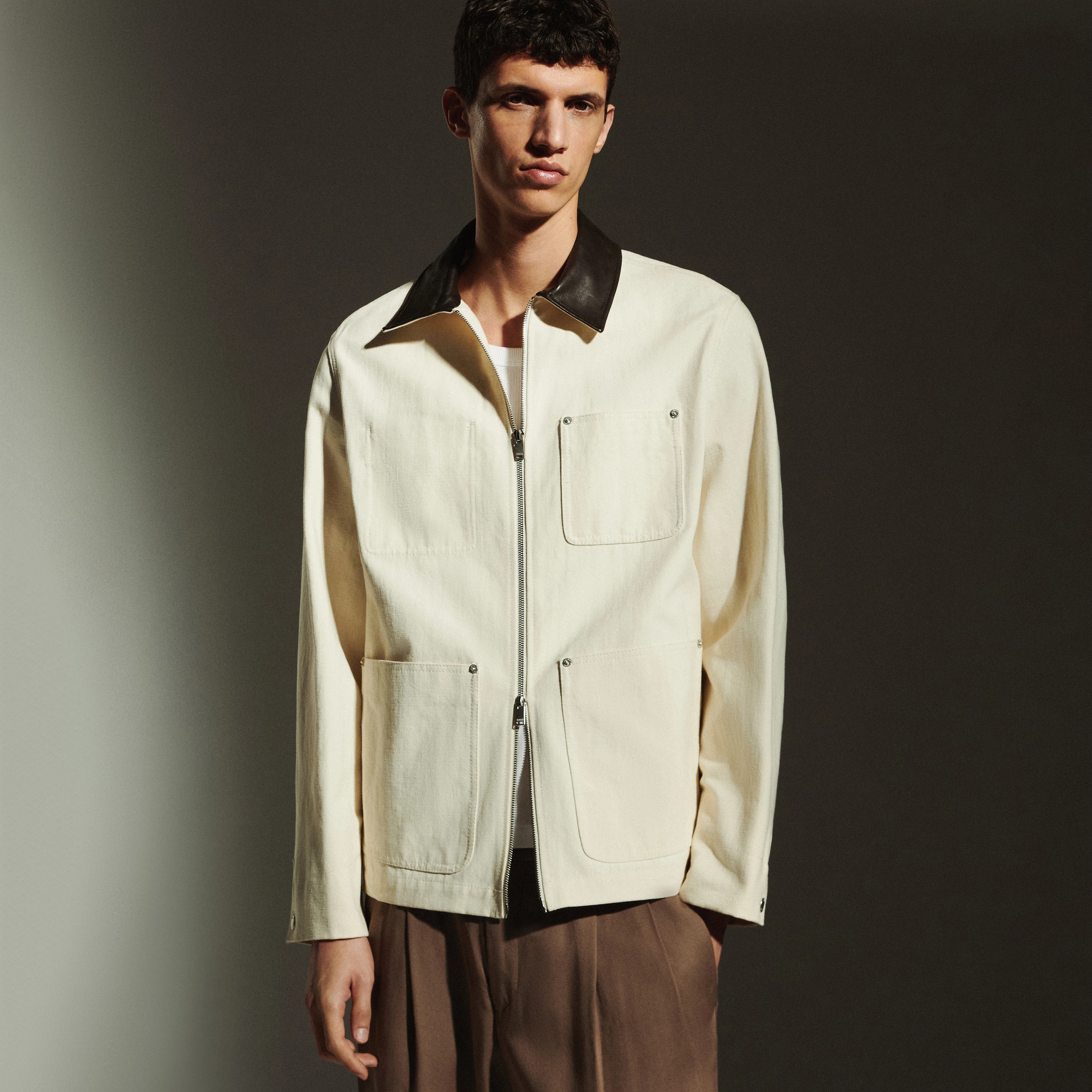 KALENO - Cotton-blend utility jacket. - men - off white