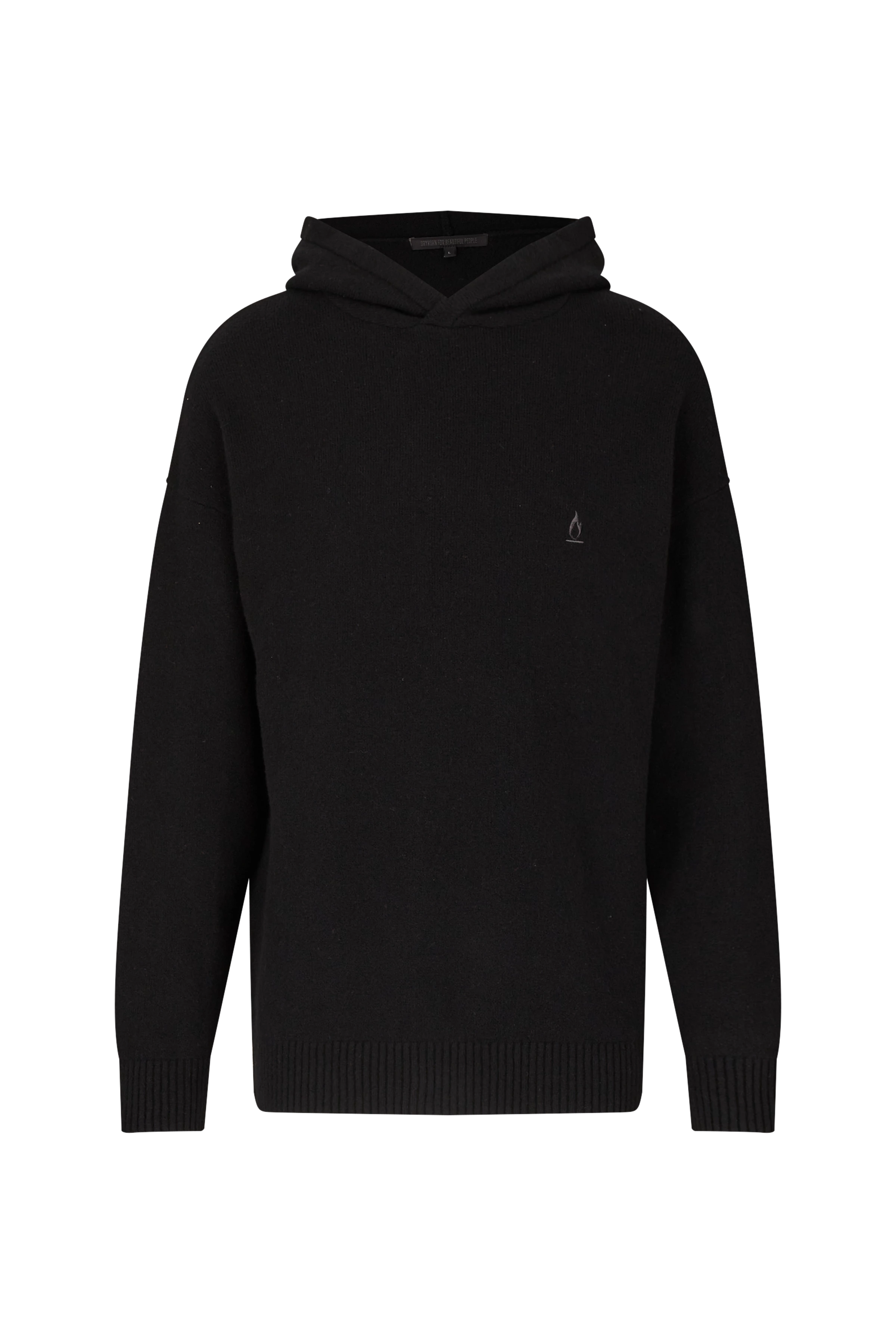 DERICAN - hoodie with ribbed cuffs in cotton-wool mix - men - Natural Aluminium - Freisteller Frontansicht