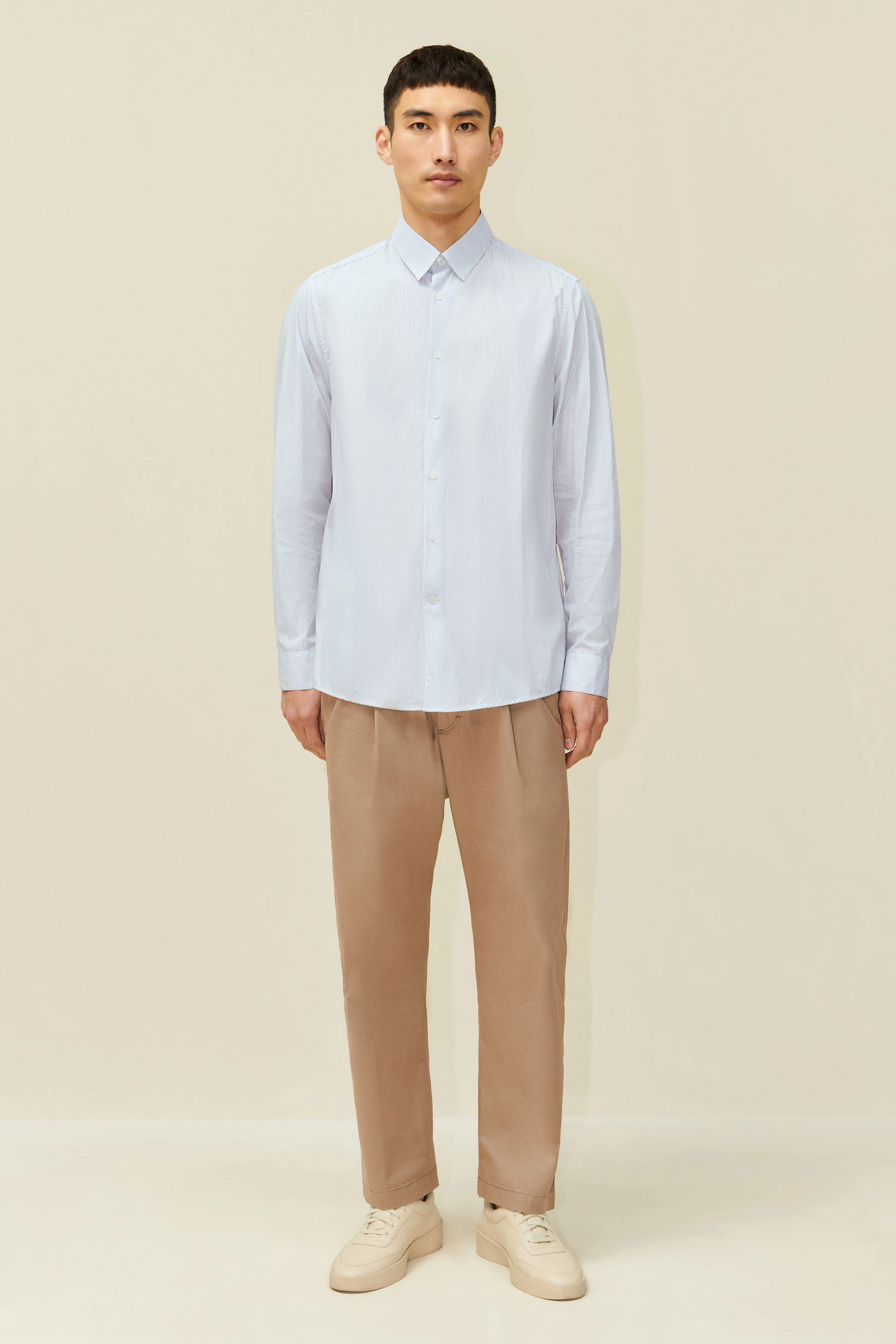 RAMIS - Regular Fit Hemd mit Streifendessin - Herren - blau - Ganzkörper-Frontansicht