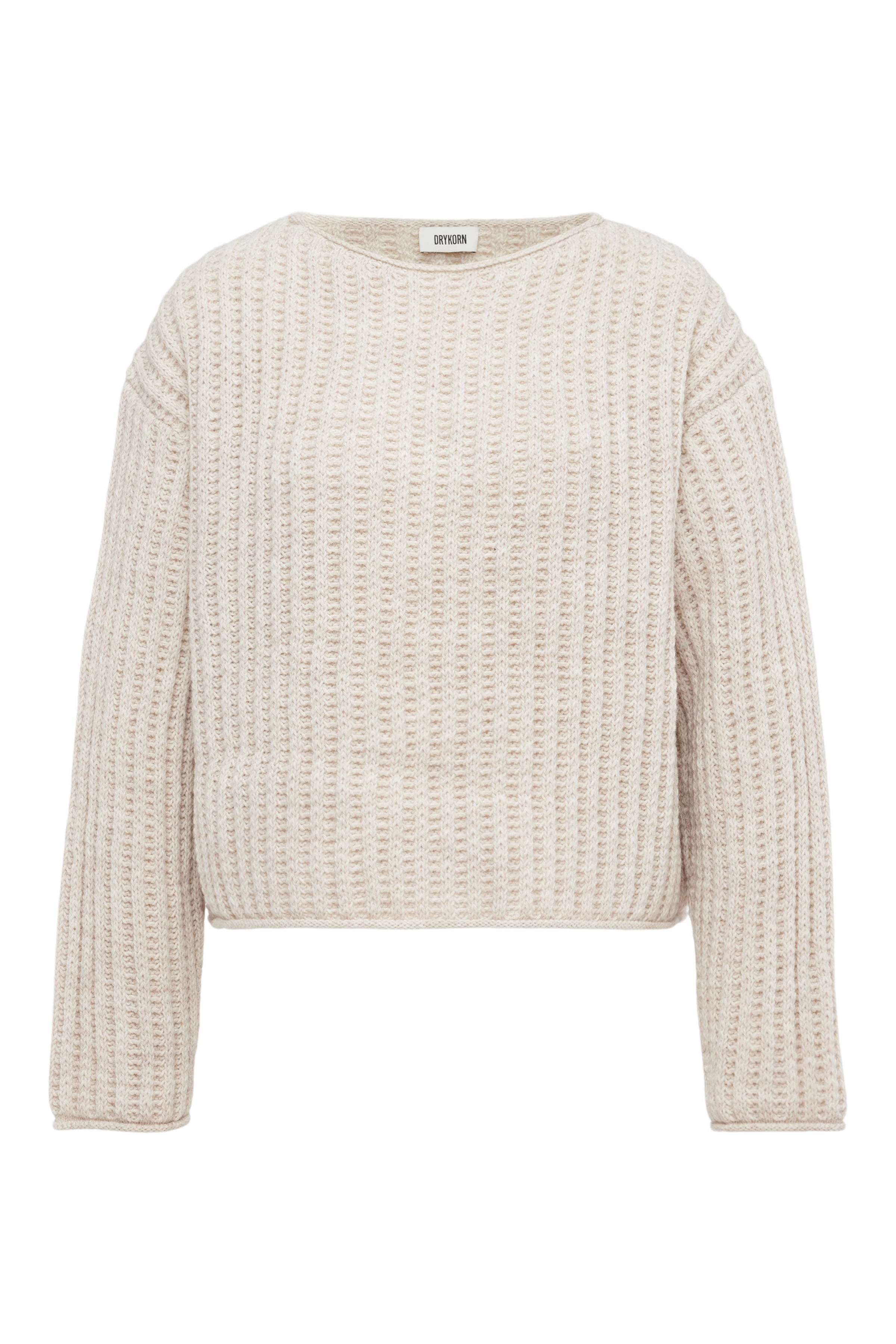 IMENY - Verkürzter Pullover in Woll-Alpakamix - Damen - beige - Freisteller Frontansicht