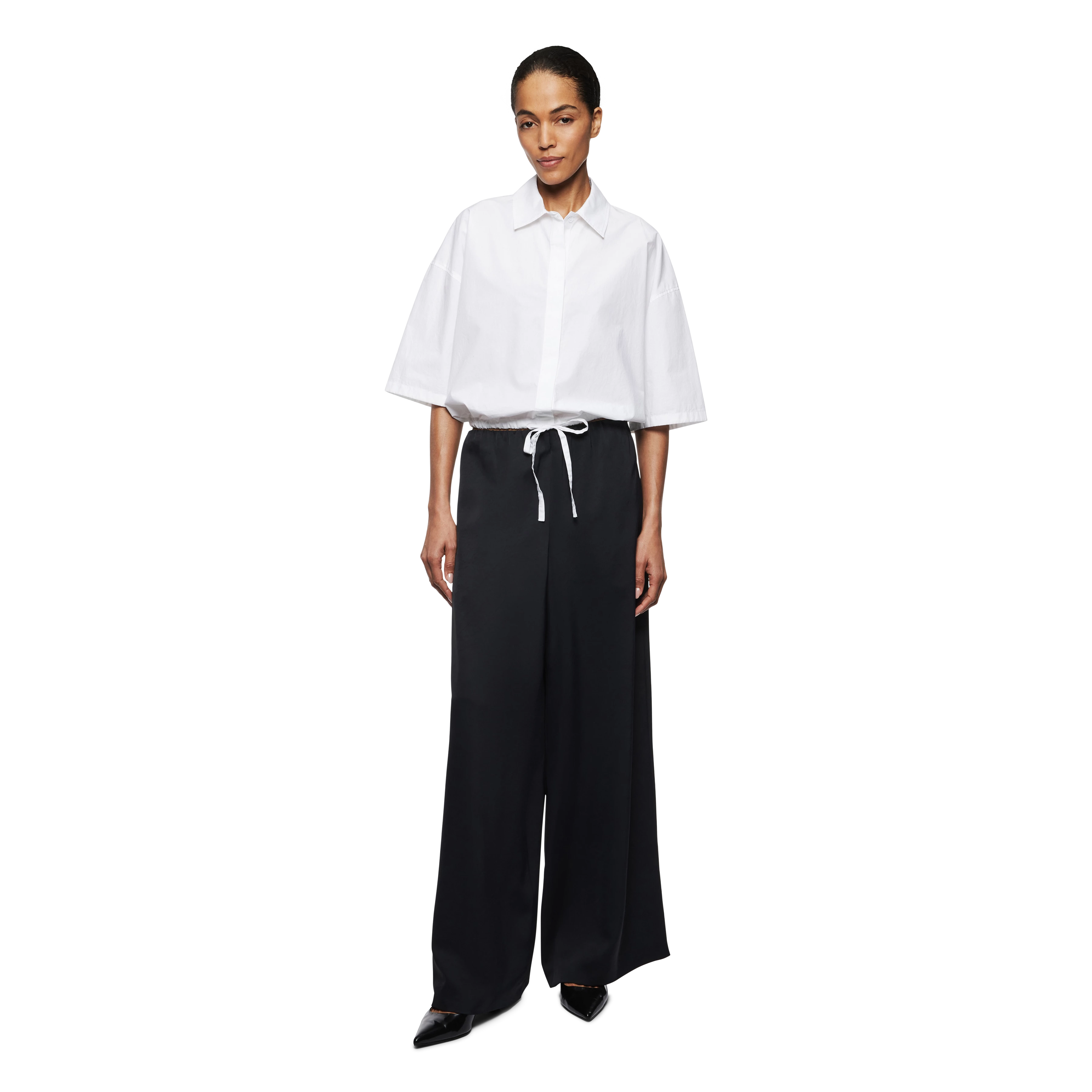 LAINAY - Shirt blouse in poplin - women - white - Ganzkörper-Frontansicht