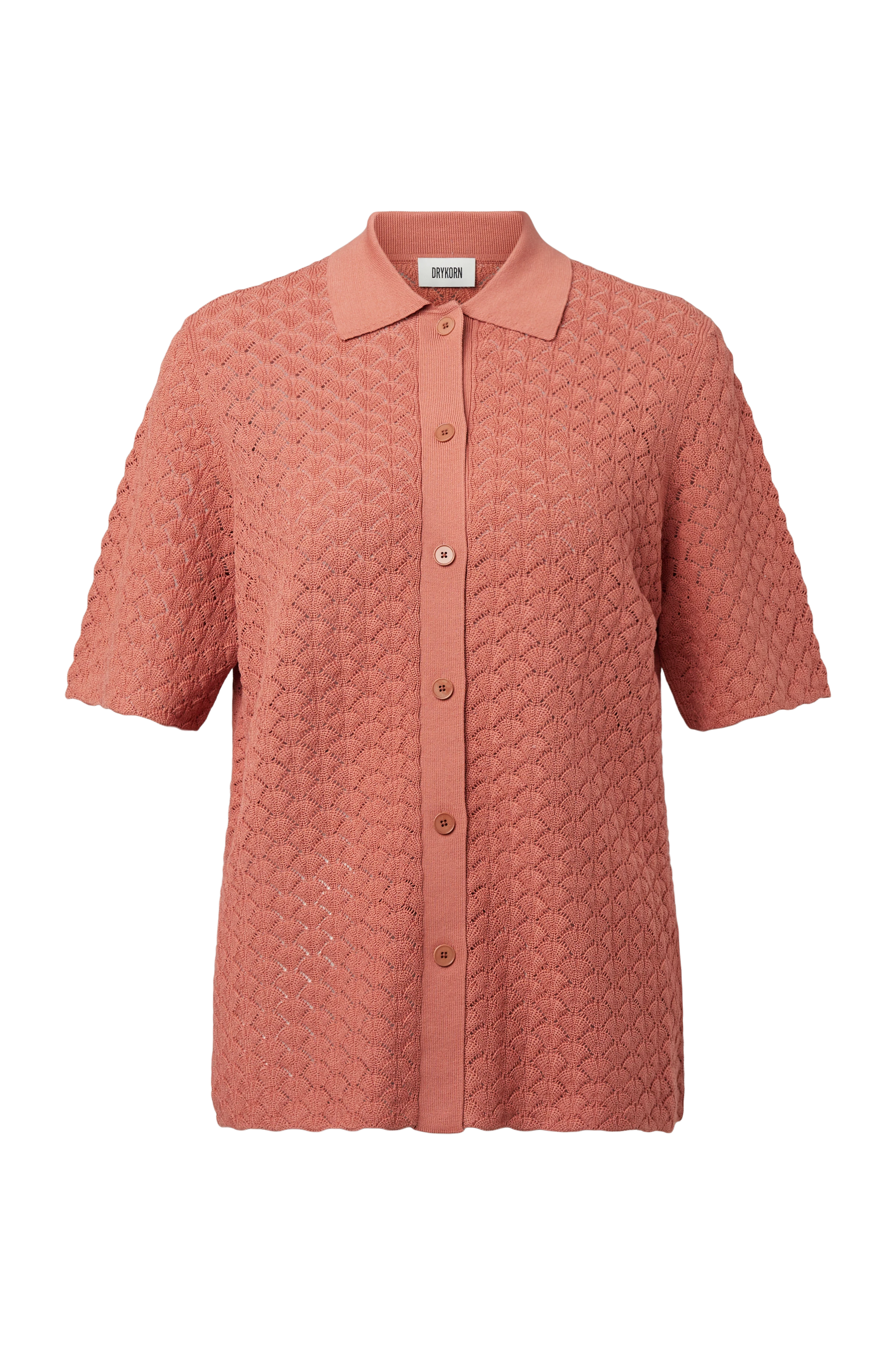 LOYSIELLA - Chemise en maille 100 % coton - women - orange - Freisteller Frontansicht