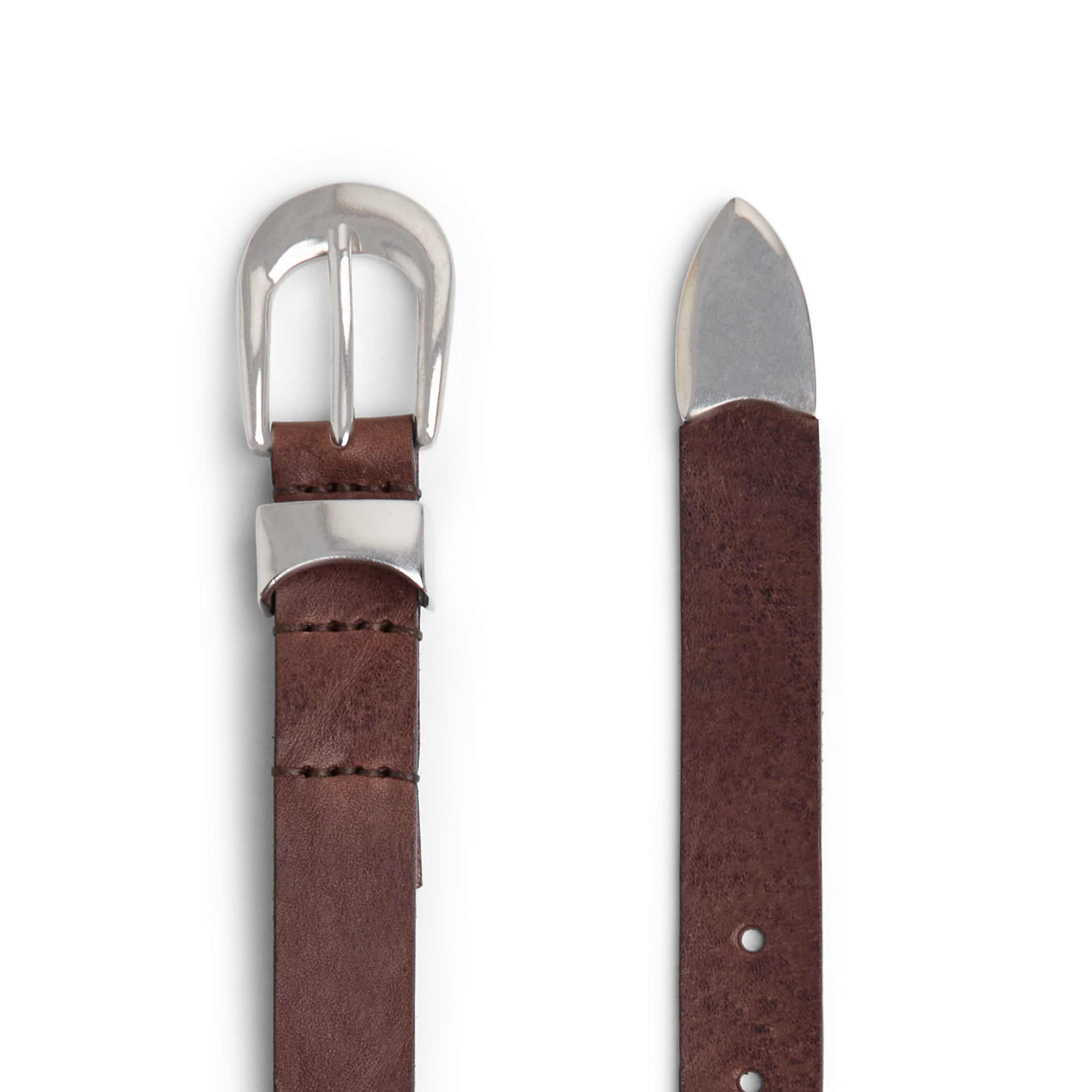 JOKO - Leather belt - unisex - brown - Freisteller Detailansicht