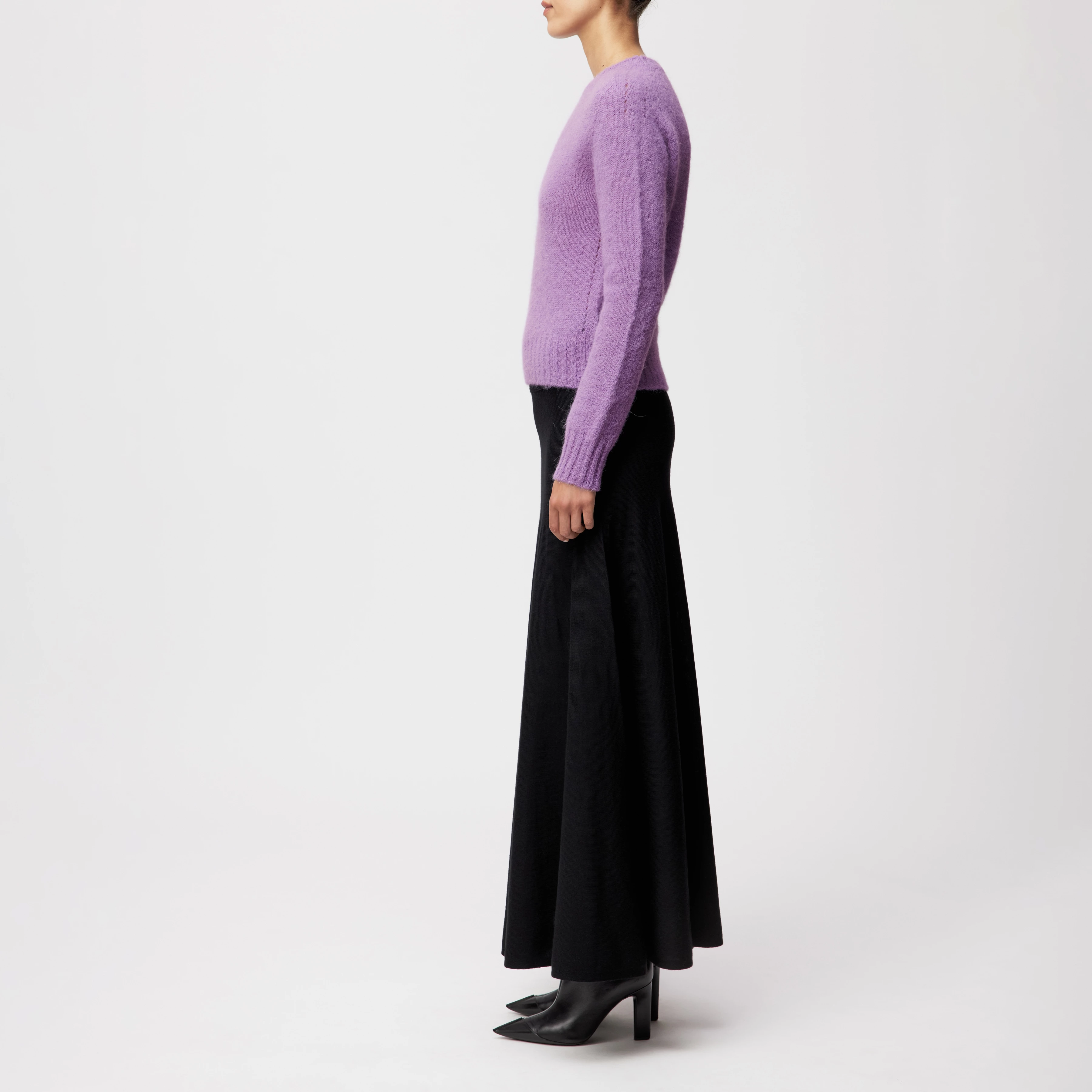 FIDA - Sweater in luxurious alpaca blend - women - purple - Seitenansicht