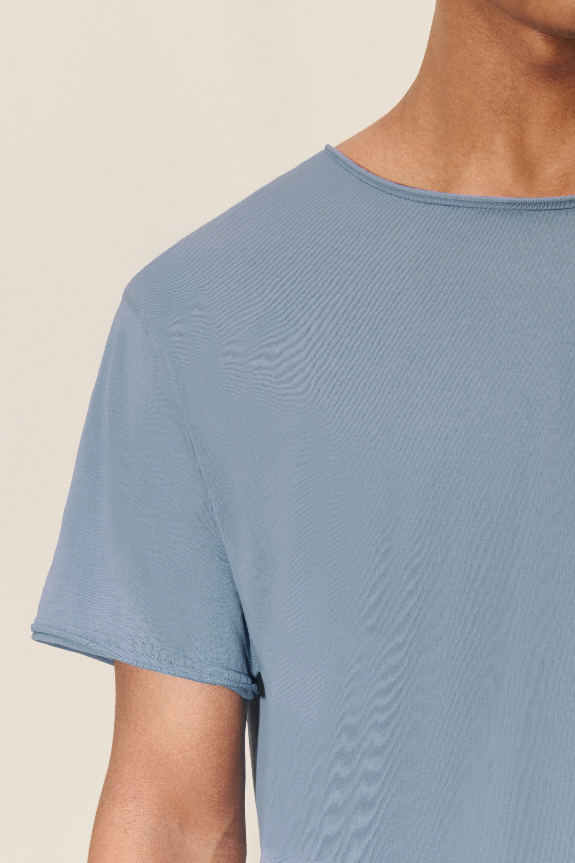 KENDRICK - Lockeres T-Shirt aus Baumwolle - Herren - blau - Seitenansicht