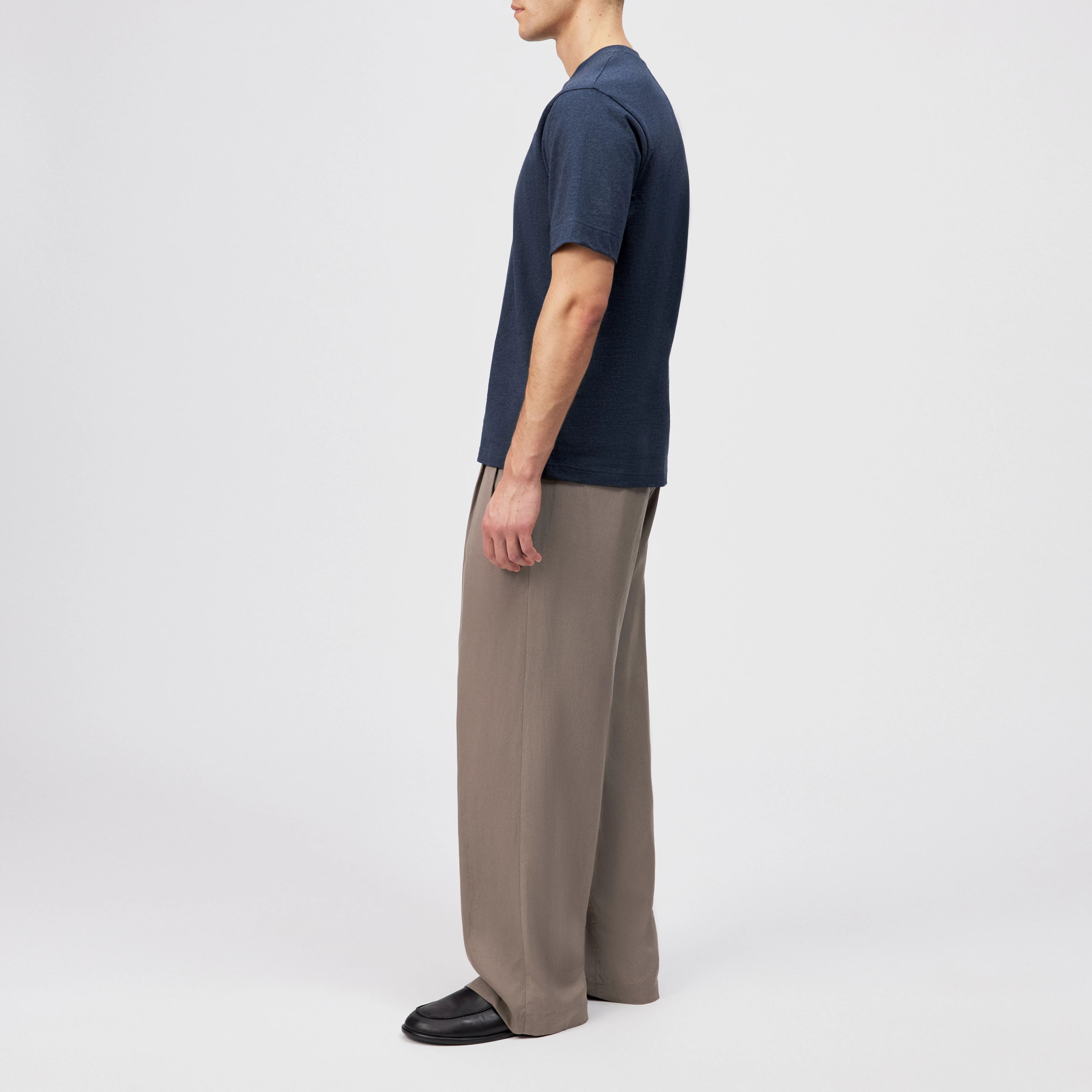 RAPHAEL - T-Shirt in reiner Baumwolle - Herren - blau - Seitenansicht