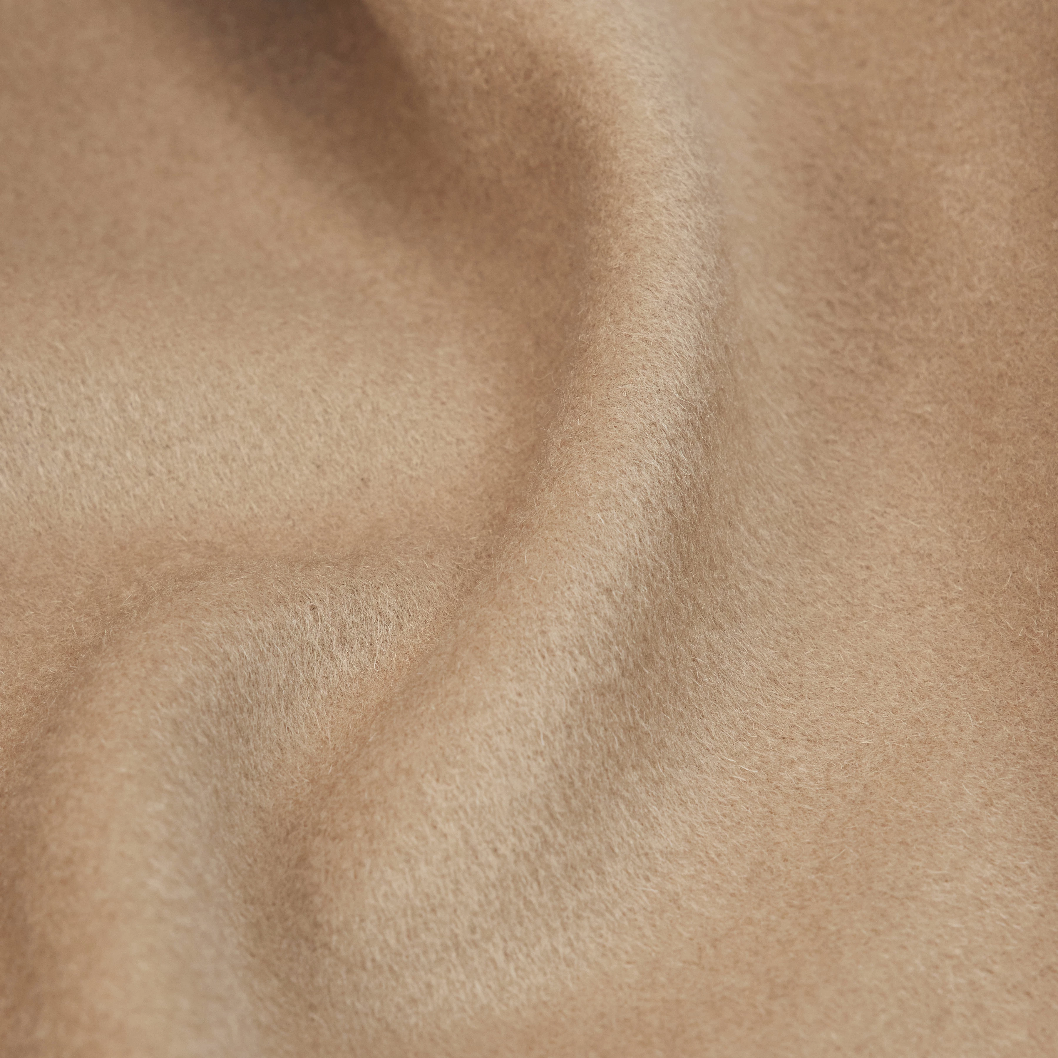 BUDBY_2 - Hüllenmantel mit Bindegürtel in Woll-Doubleface - Damen - braun - Materialbild (B2C)