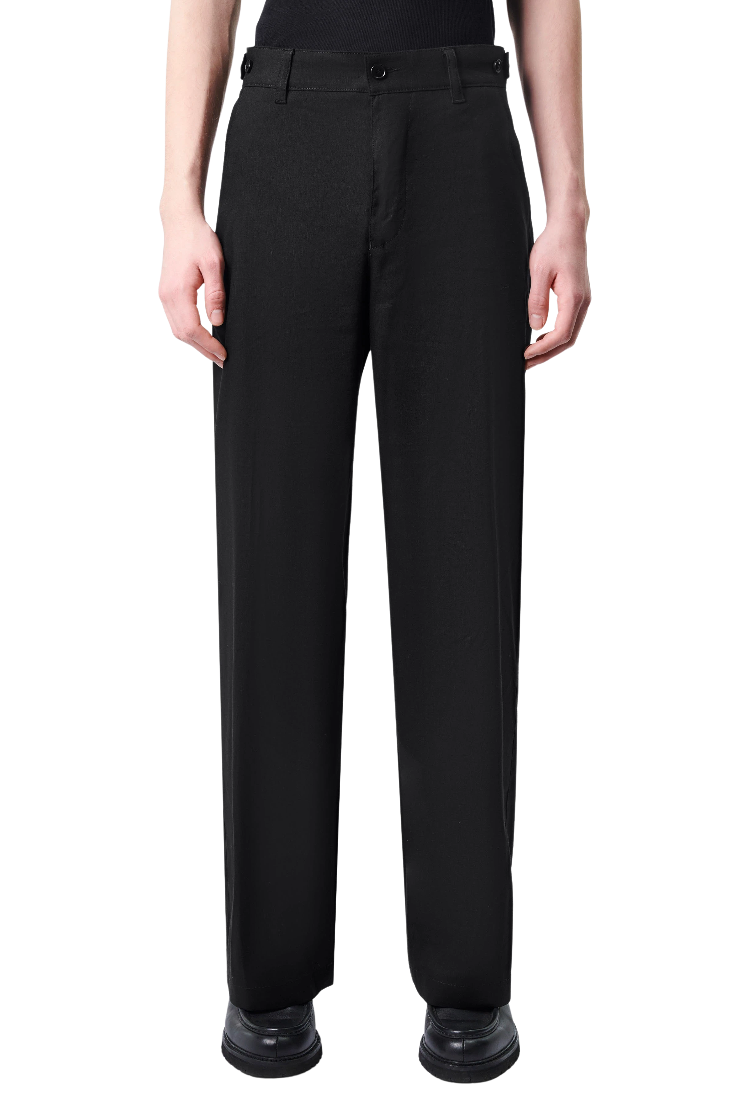 WYDER_SN - ready-made workwear trousers in a summery linen blend - men - Natural Aluminium - Frontansicht