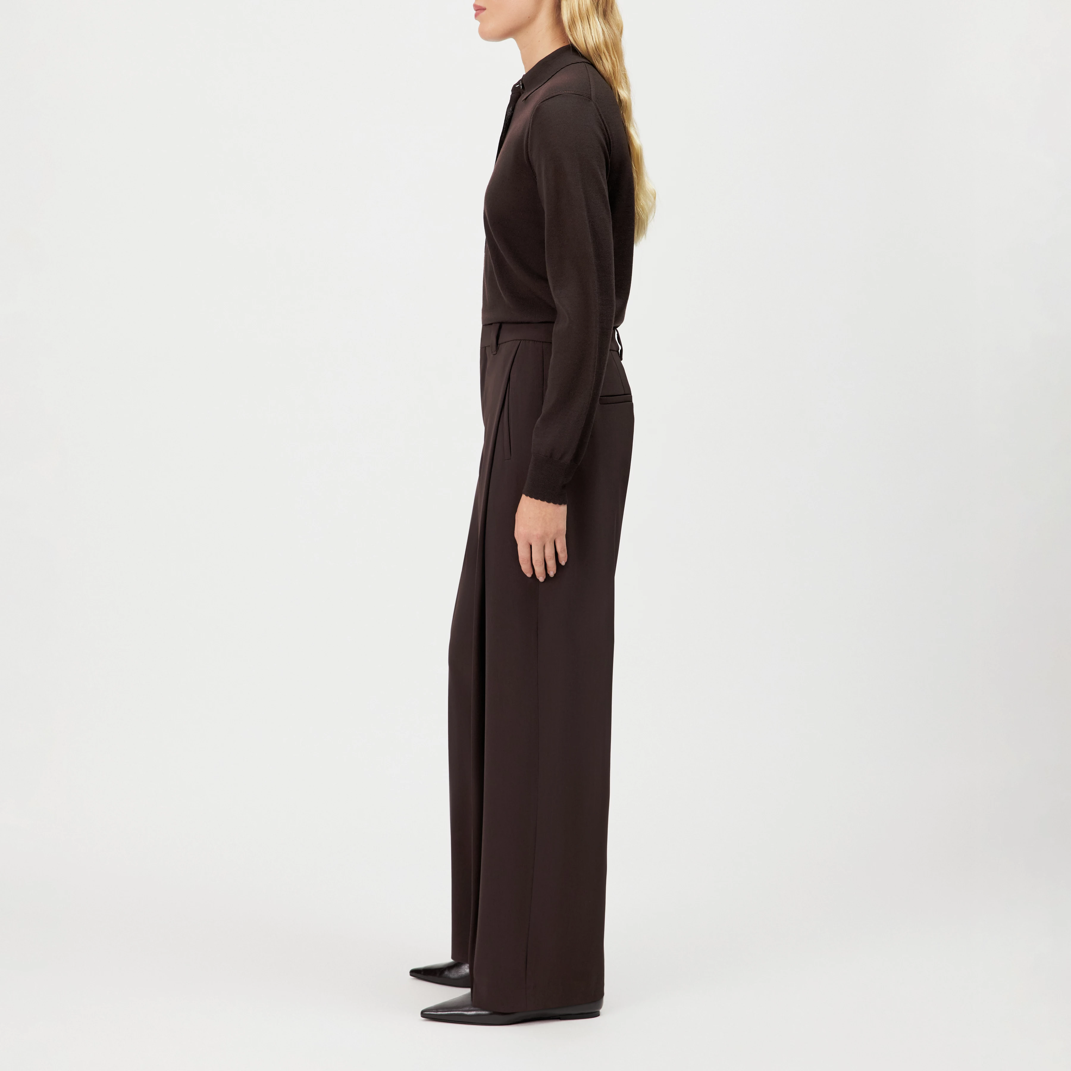 UNPACK - Hose in Techno-Twill - Damen - braun - Seitenansicht