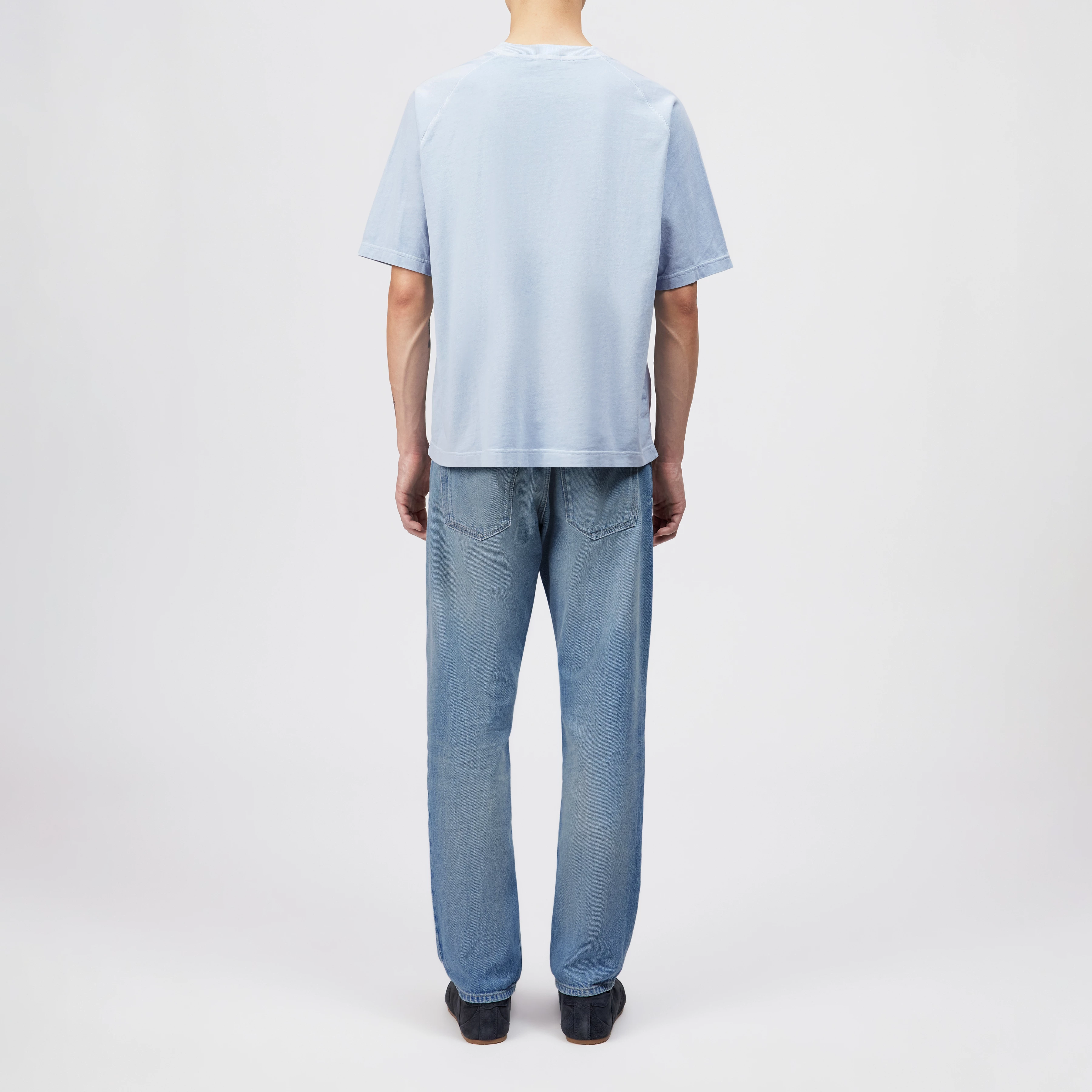 MAVIAN - Relaxed, washed cotton tee. - men - blue - Rückansicht