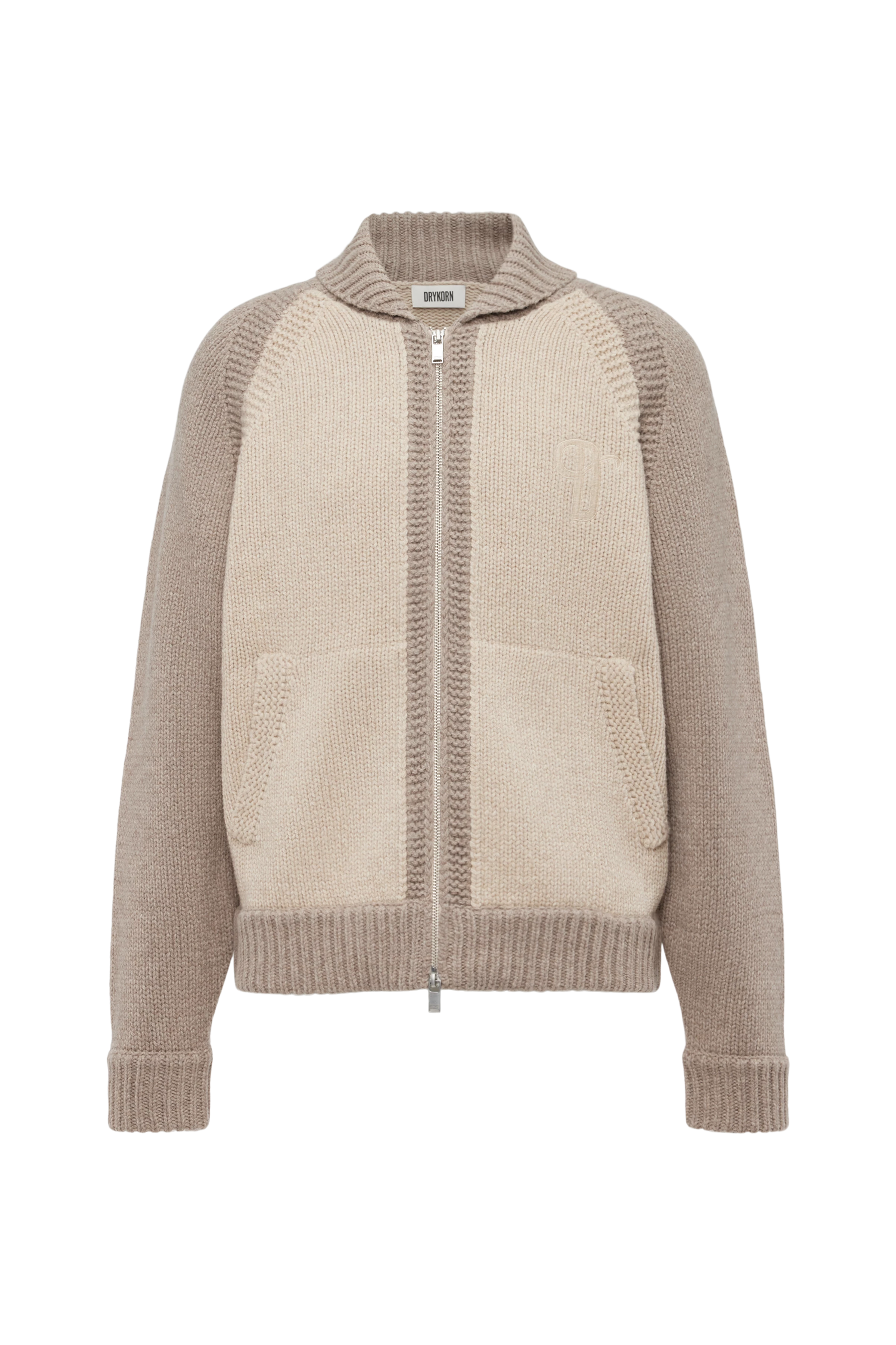 LAKYN - Cardigan in lambswool - men - brown - Freisteller Frontansicht