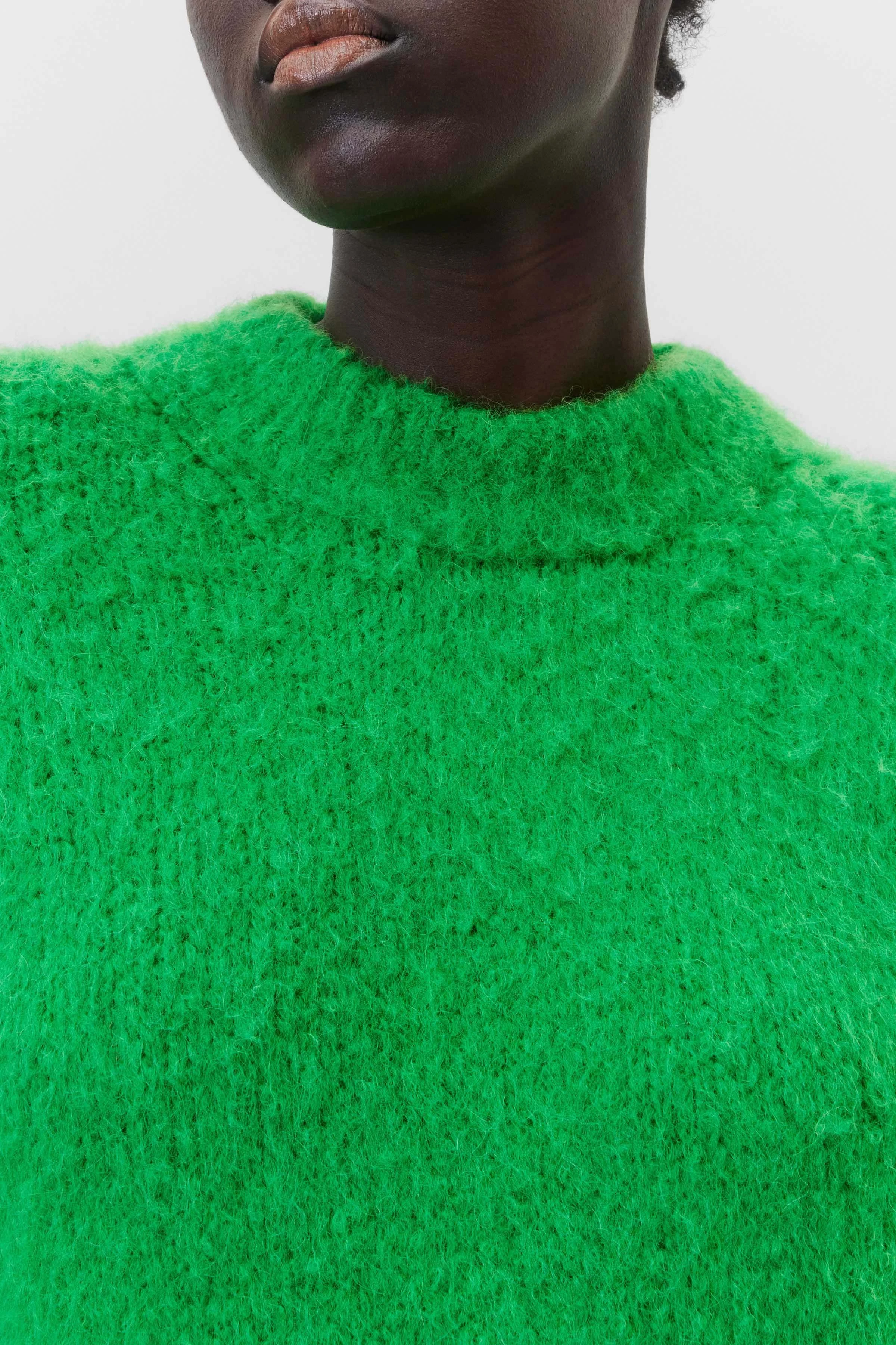 RAMEA - Pullover aus Alpaka-Mix - Damen - grün - Seitenansicht