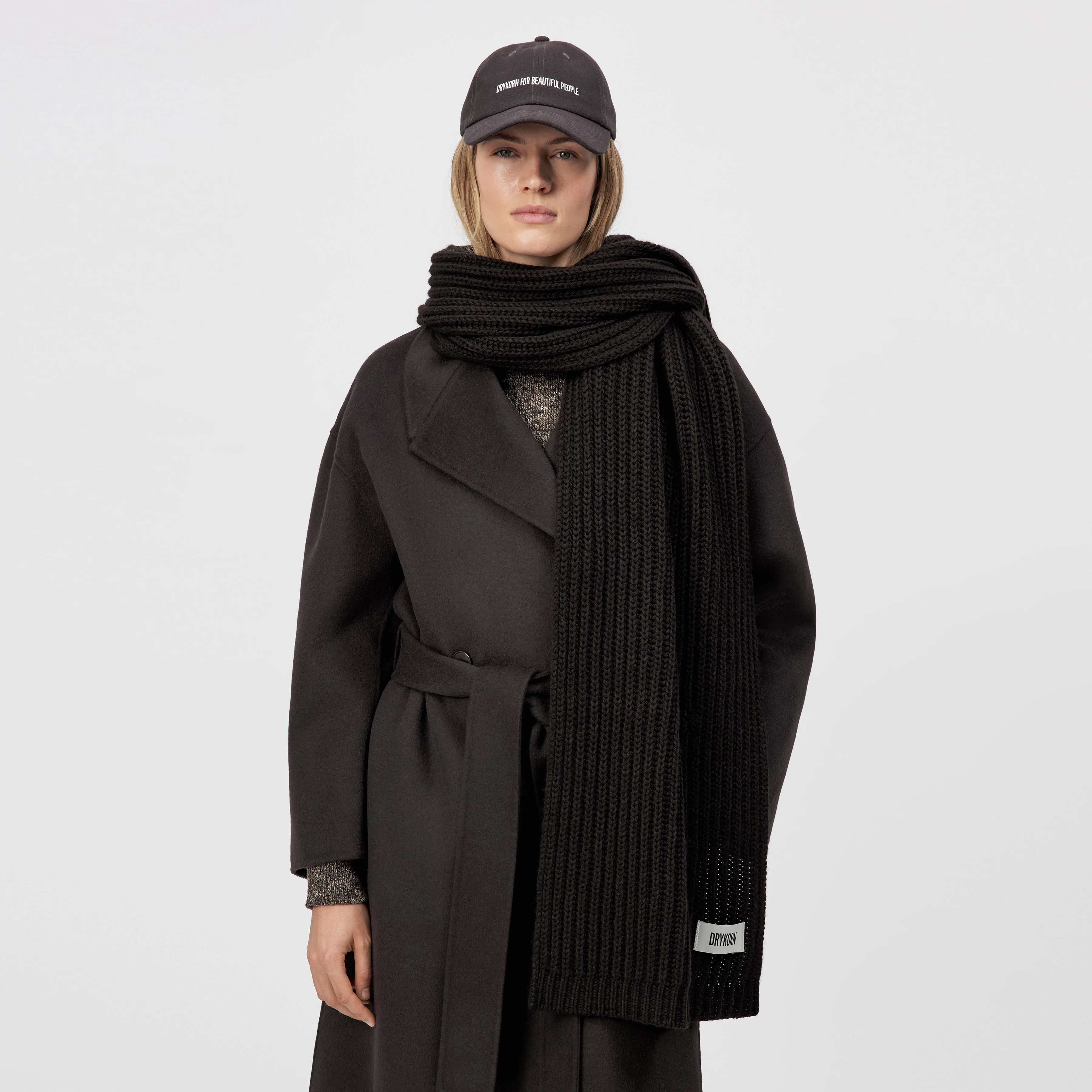 CRONICA_3 - Schal in Woll-Alpakamix - Unisex - braun - Frontansicht