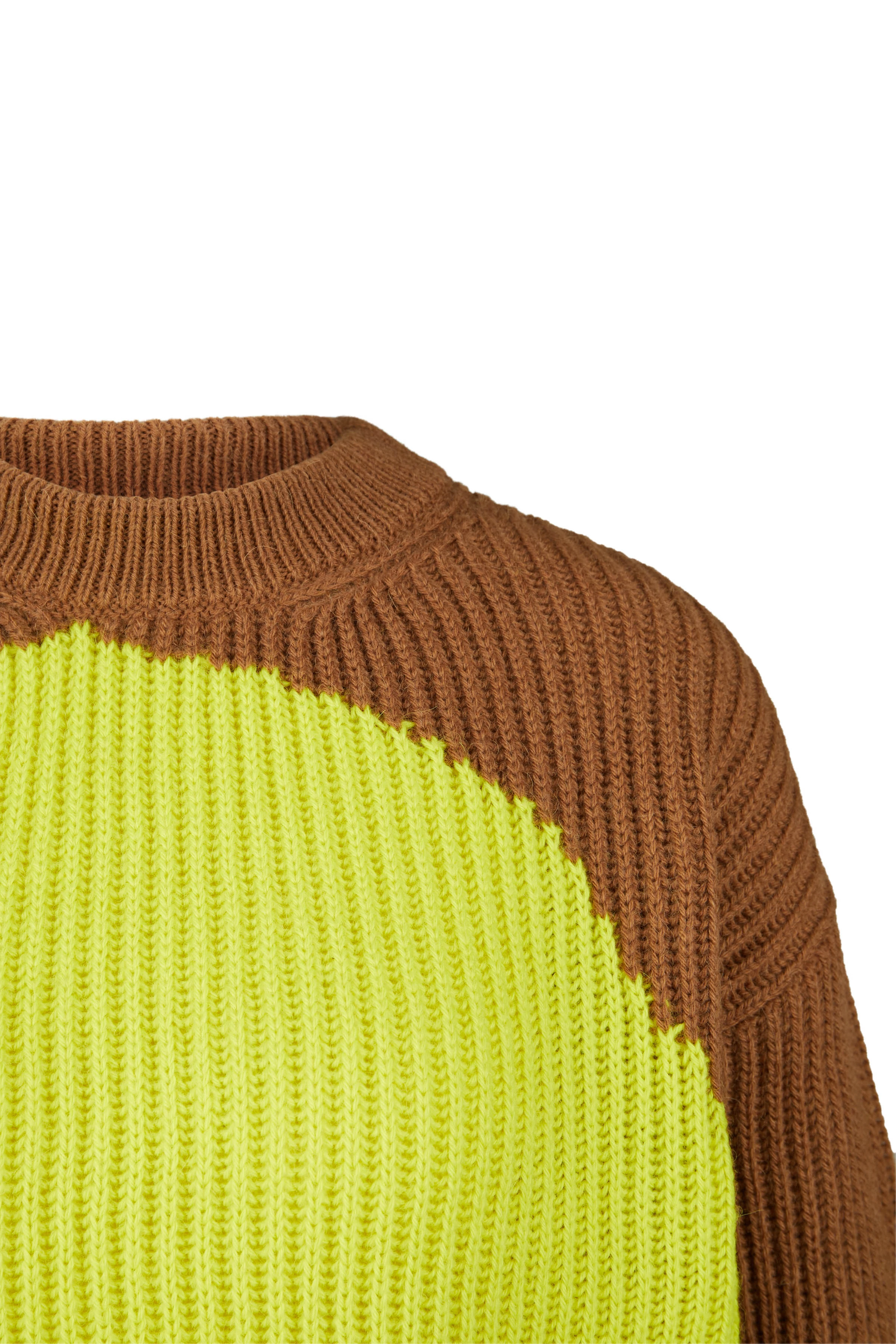 RAMEA - Sweater in two-tone jacquard - women - brown - Freisteller Detailansicht