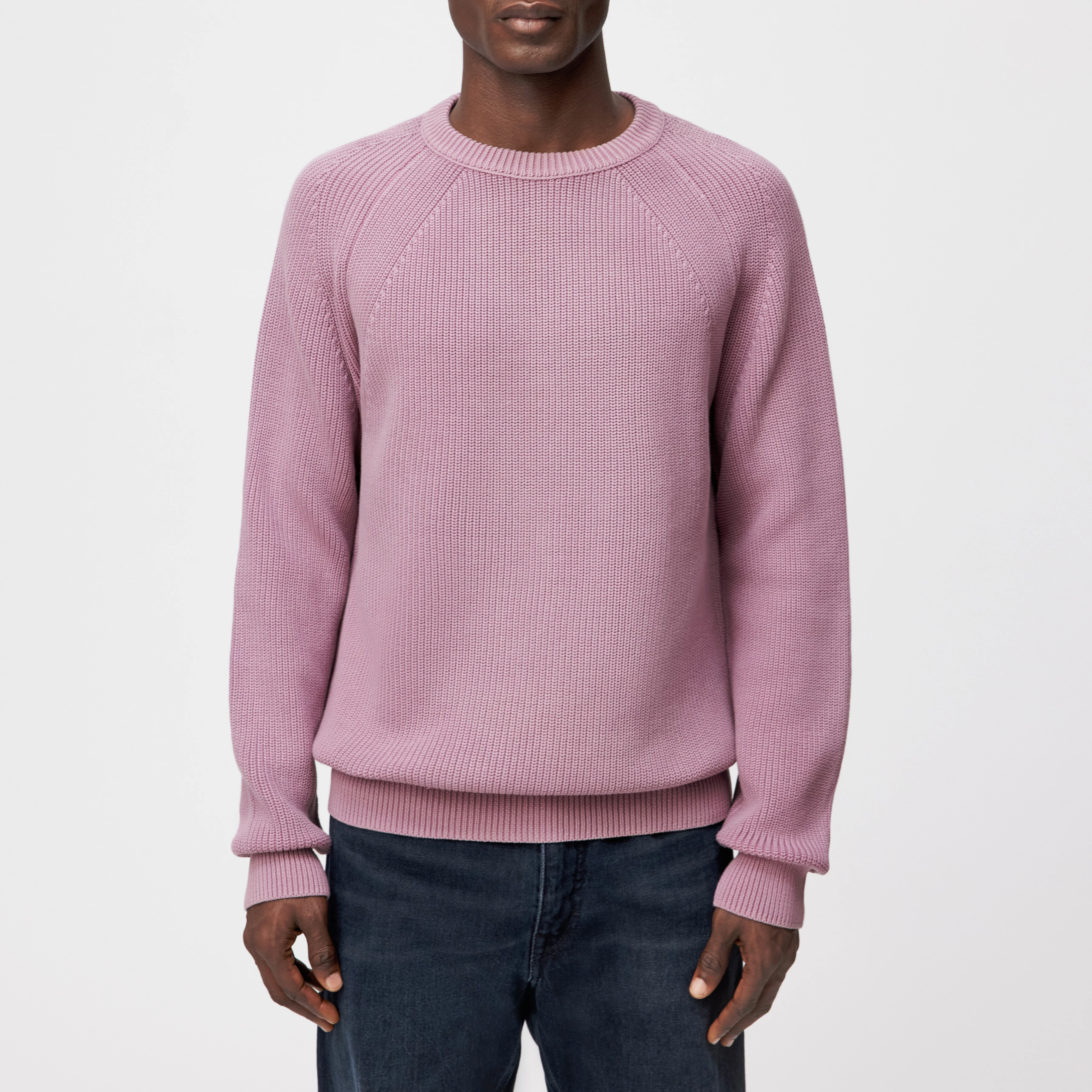 RIPPLEY - Strickpullover in gewaschener Baumwolle - Herren - lila - Frontansicht