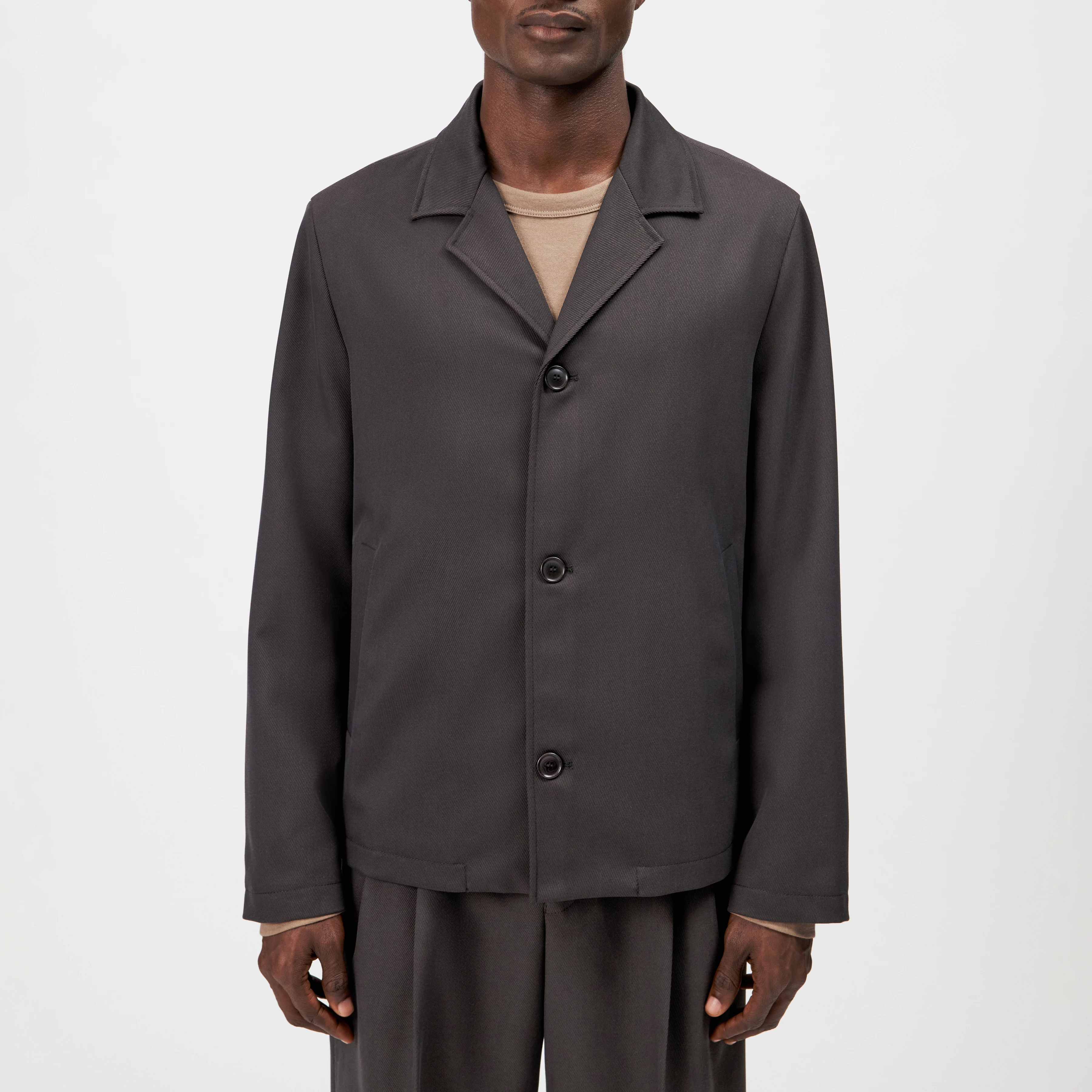 LOUVIN - Regular Fit Twill Jacket - men - brown - Frontansicht