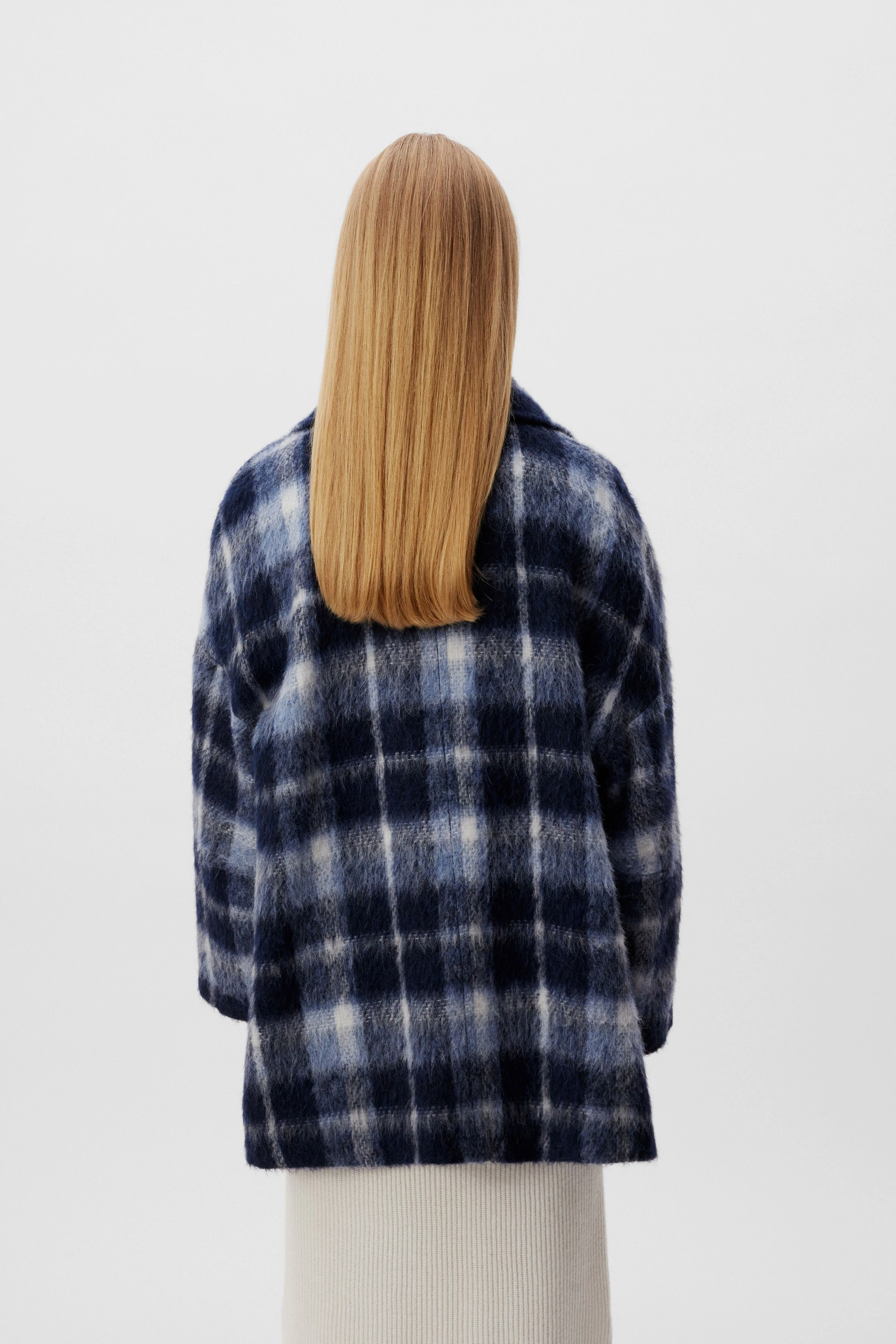 RUNCOM - Cabanjacke in Alpaka-Mischung - Damen - blau - Rückansicht