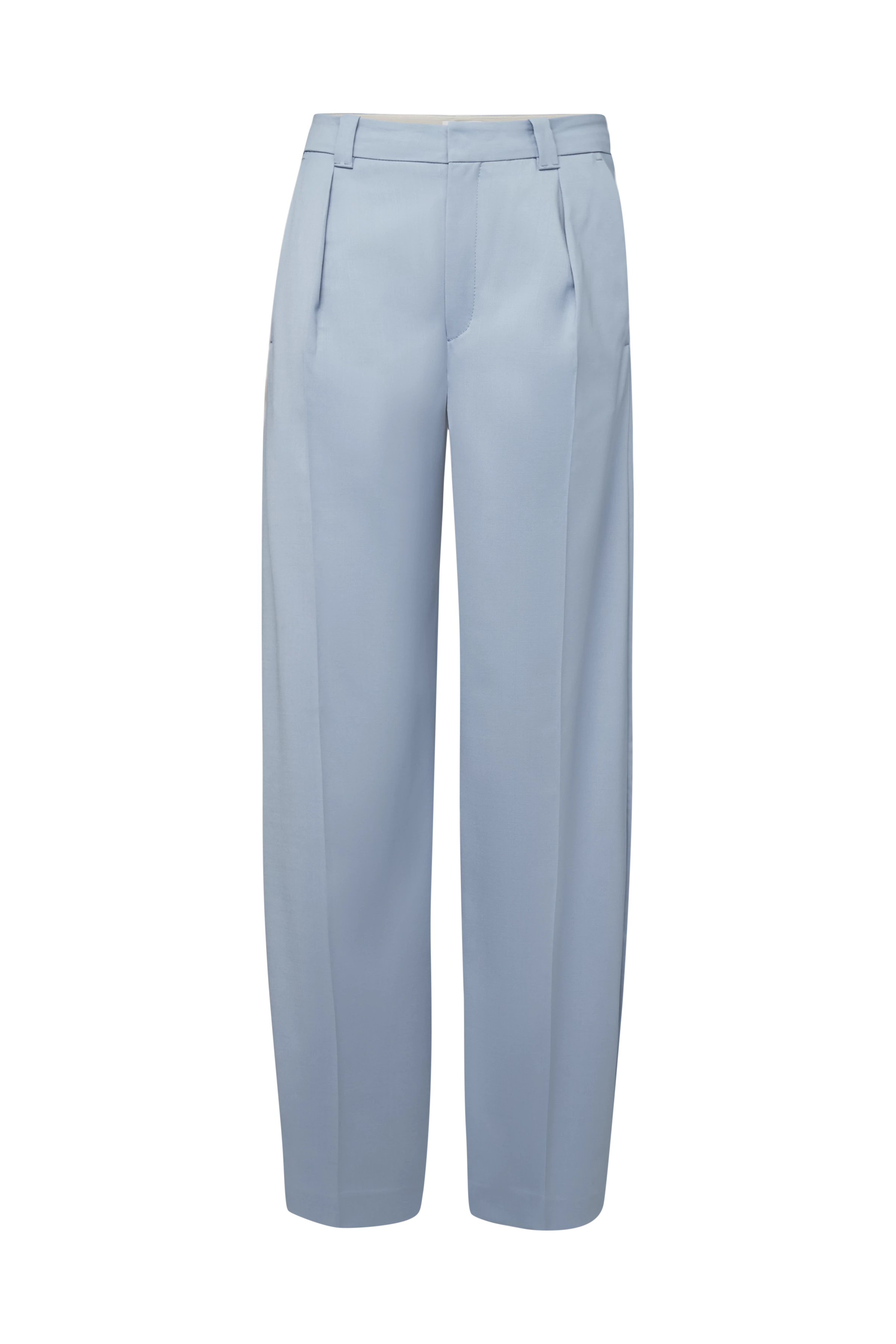 ADUCT - Tailored straight-leg trousers in wool blend - women - blue - Freisteller Frontansicht