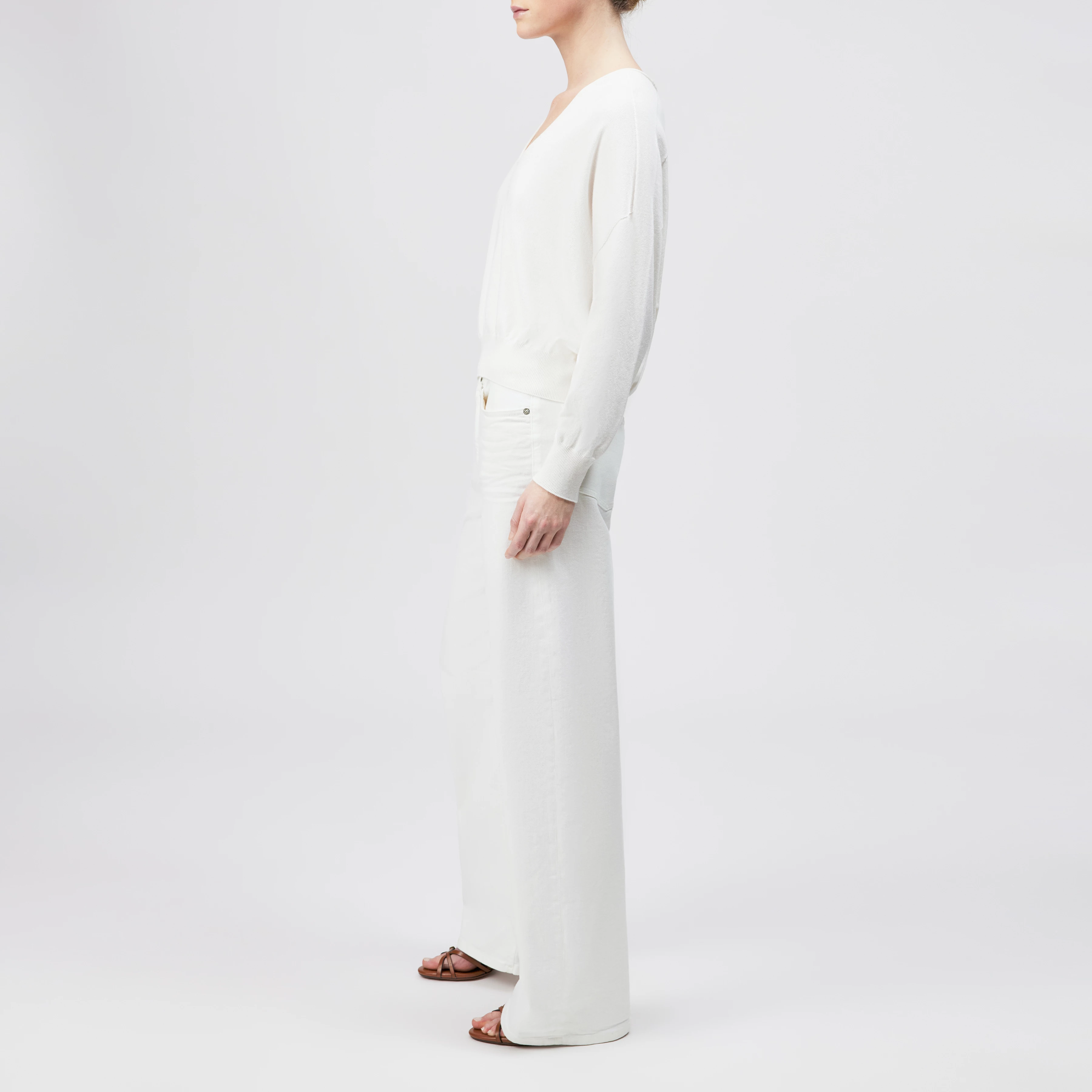 Women knit sweater RISORY in off white from DRYKORN