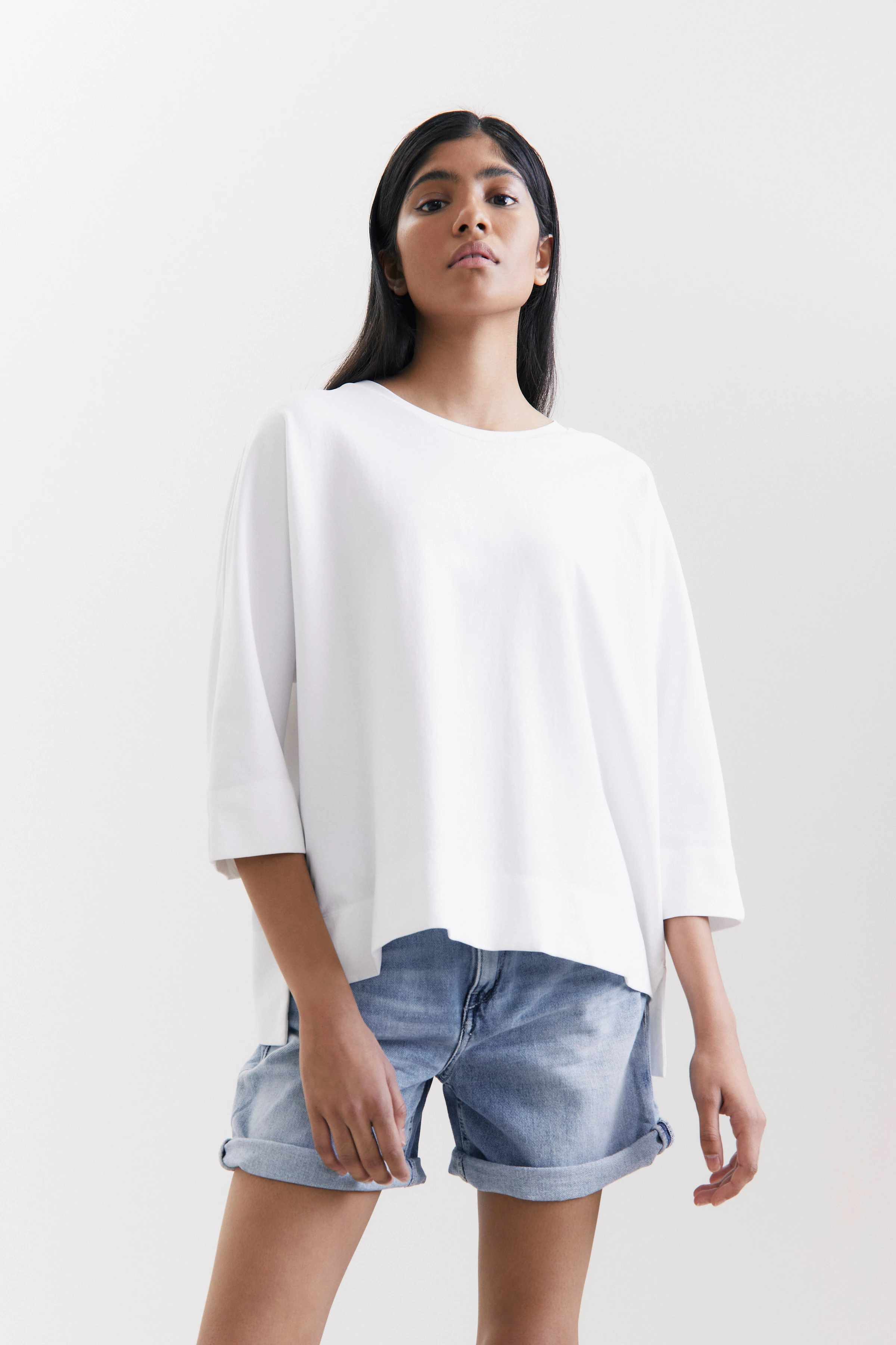 LENILIA - cleanes, lässiges Shirt - Damen - weiß - Frontansicht