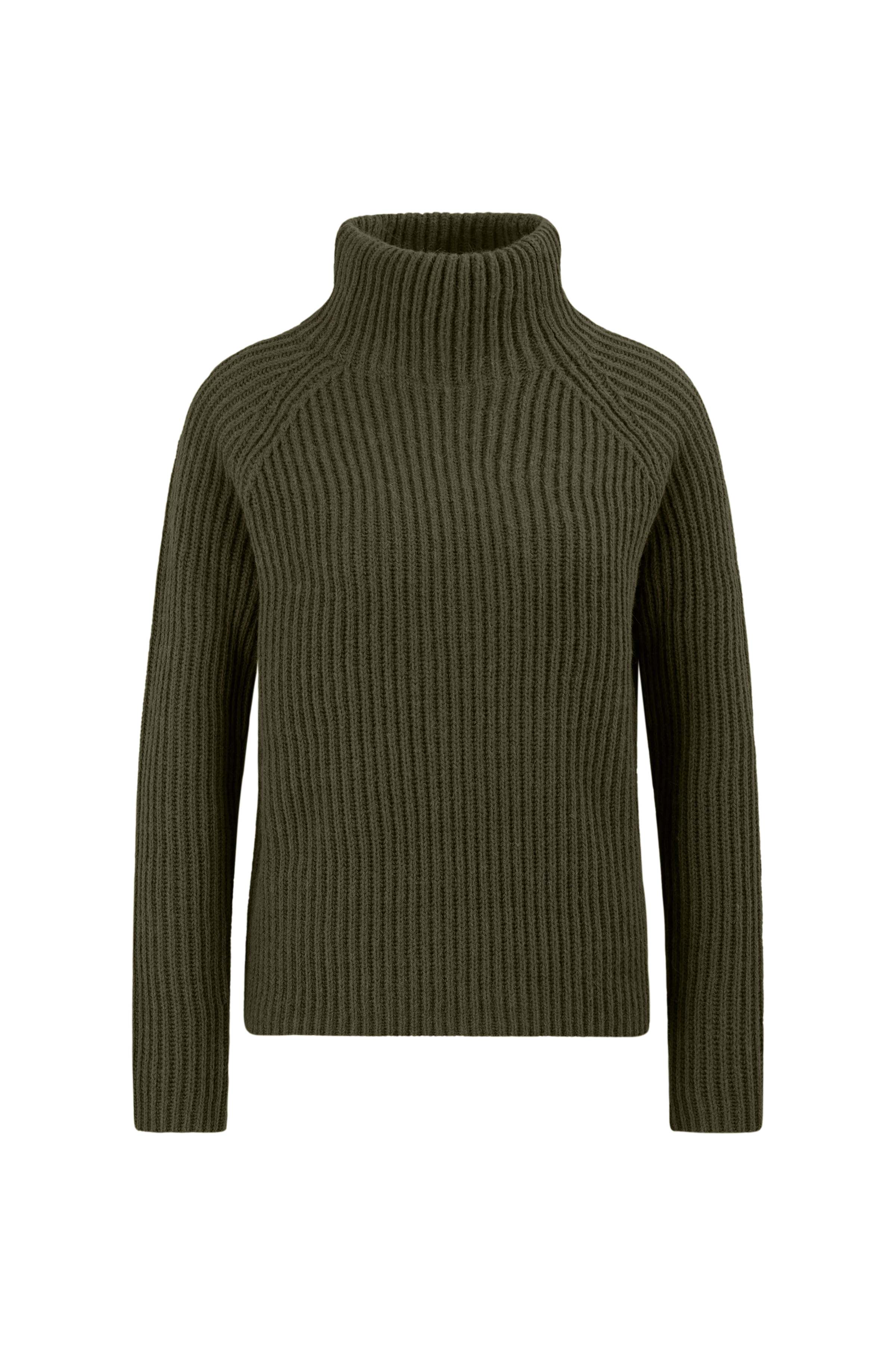 ARWEN - Turtleneck jumper in wool and alpaca blend - women - green - Freisteller Frontansicht